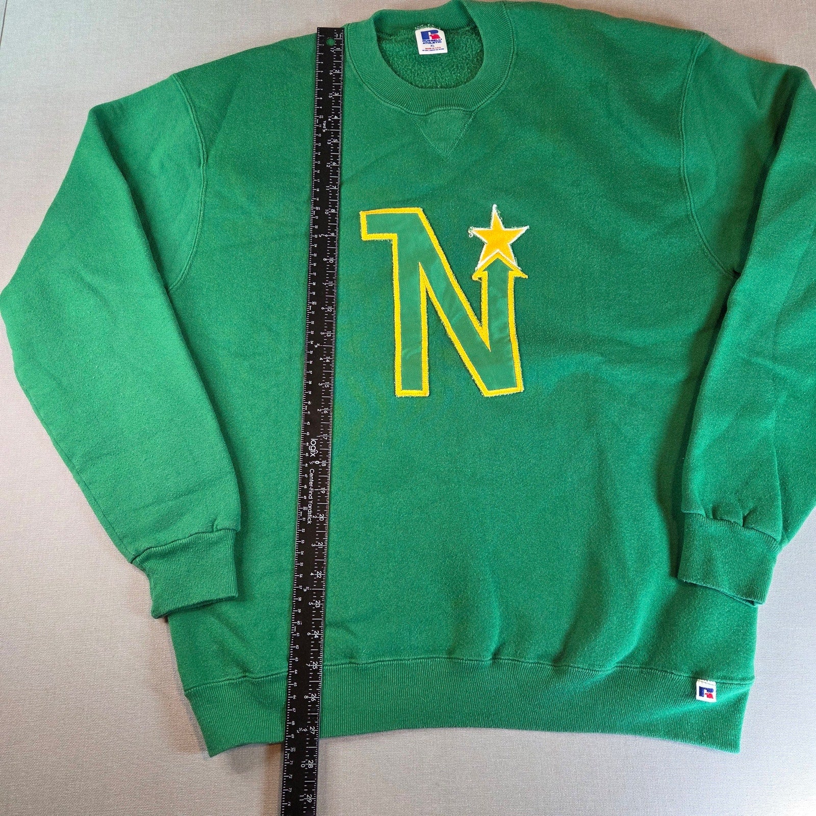 Vintage 80s Russell Athletic MN North Stars Sweatshirt XL Made USA Hockey