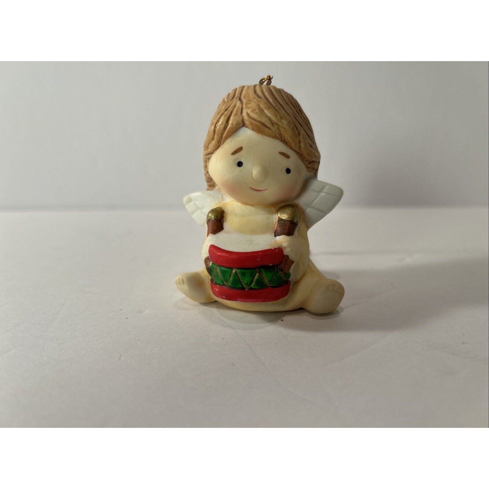 Lot of 3 Angel Christmas Ornaments Glass Porcelain Praying Drummer Vintage