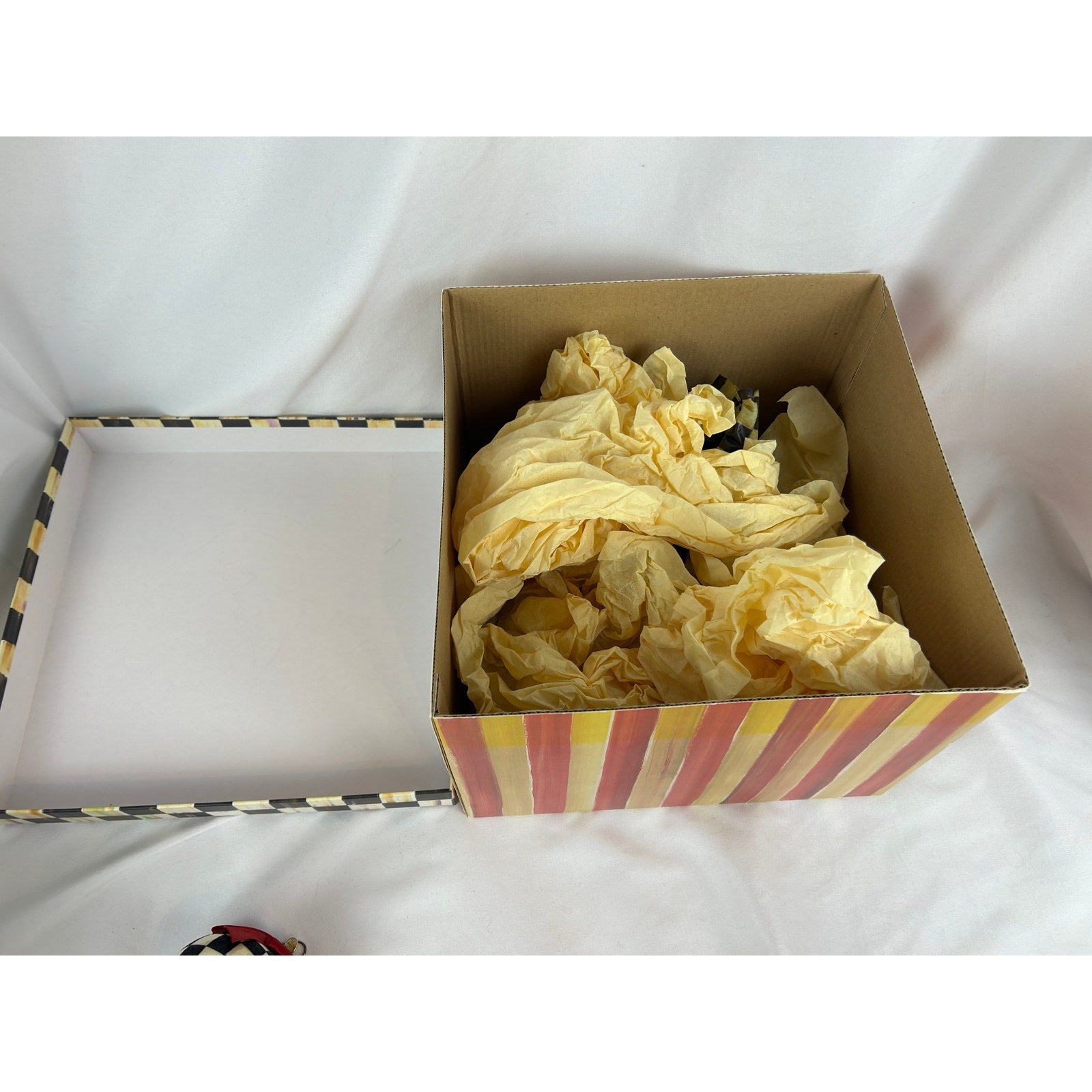 MacKenzie-Childs Courtly Check Ball Ornaments Set of 3 w/ Box Holiday Decor