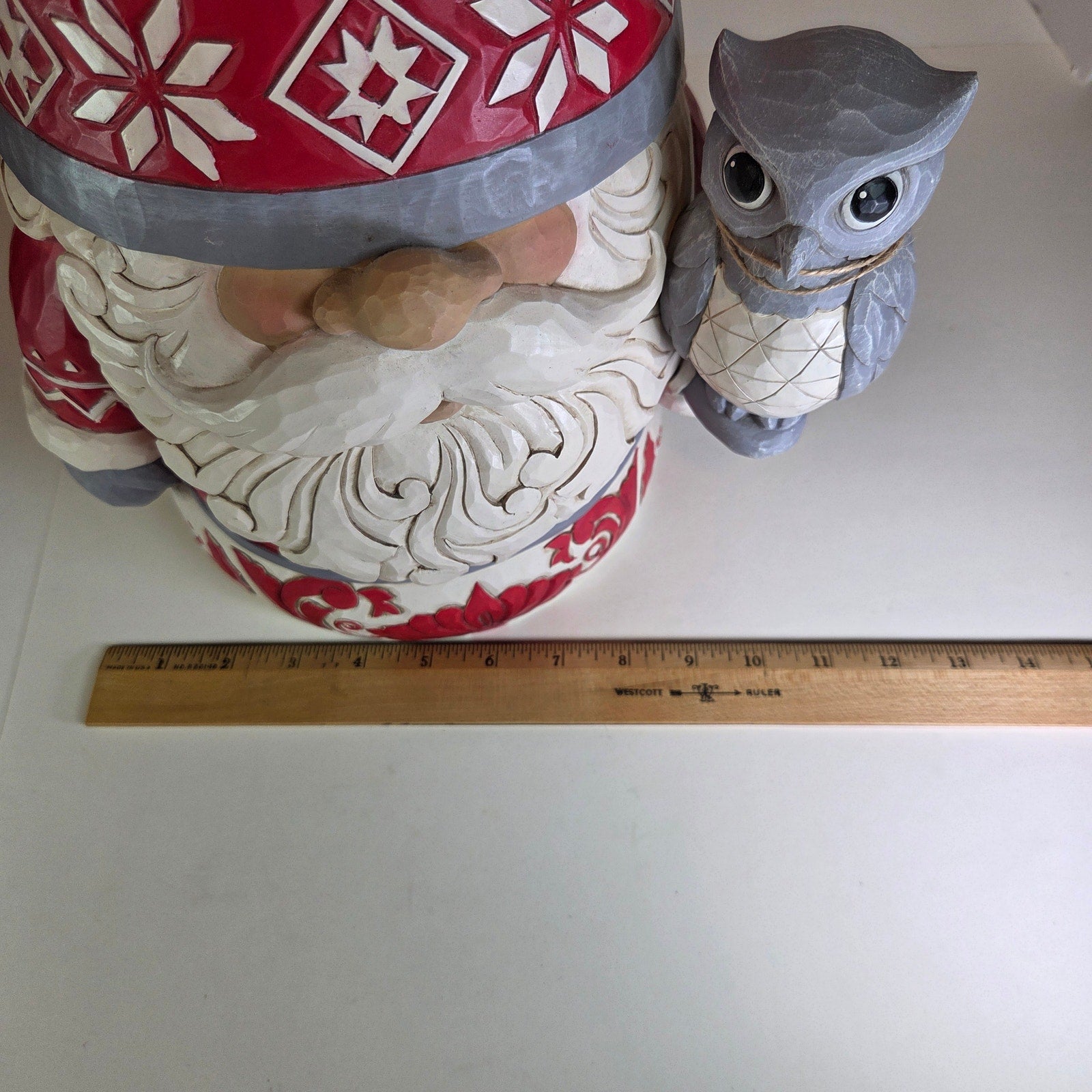 Jim Shore Nordic Noel Santa with Owl 20.25" Figurine 2021 Heartwood Creek