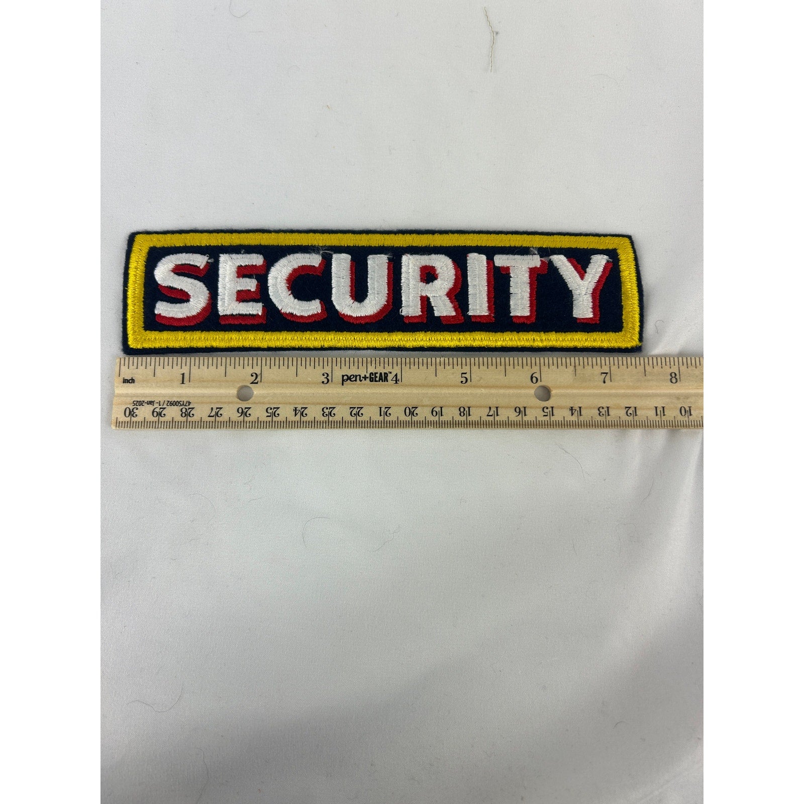 Security Patch Large 7in Embroidered Iron On Uniform Costume Badge
