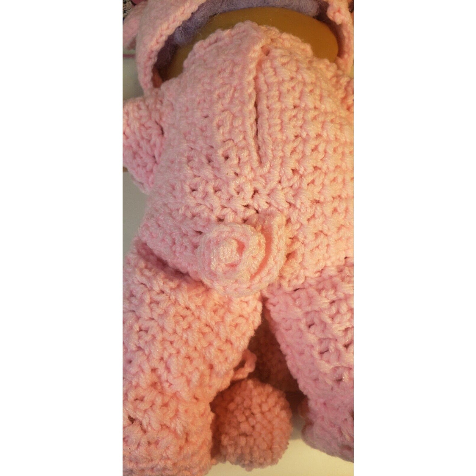 1991 Treasure Troll Tot 14" Doll Bellybutton Wishstone Pink Pig Outfit Vintage