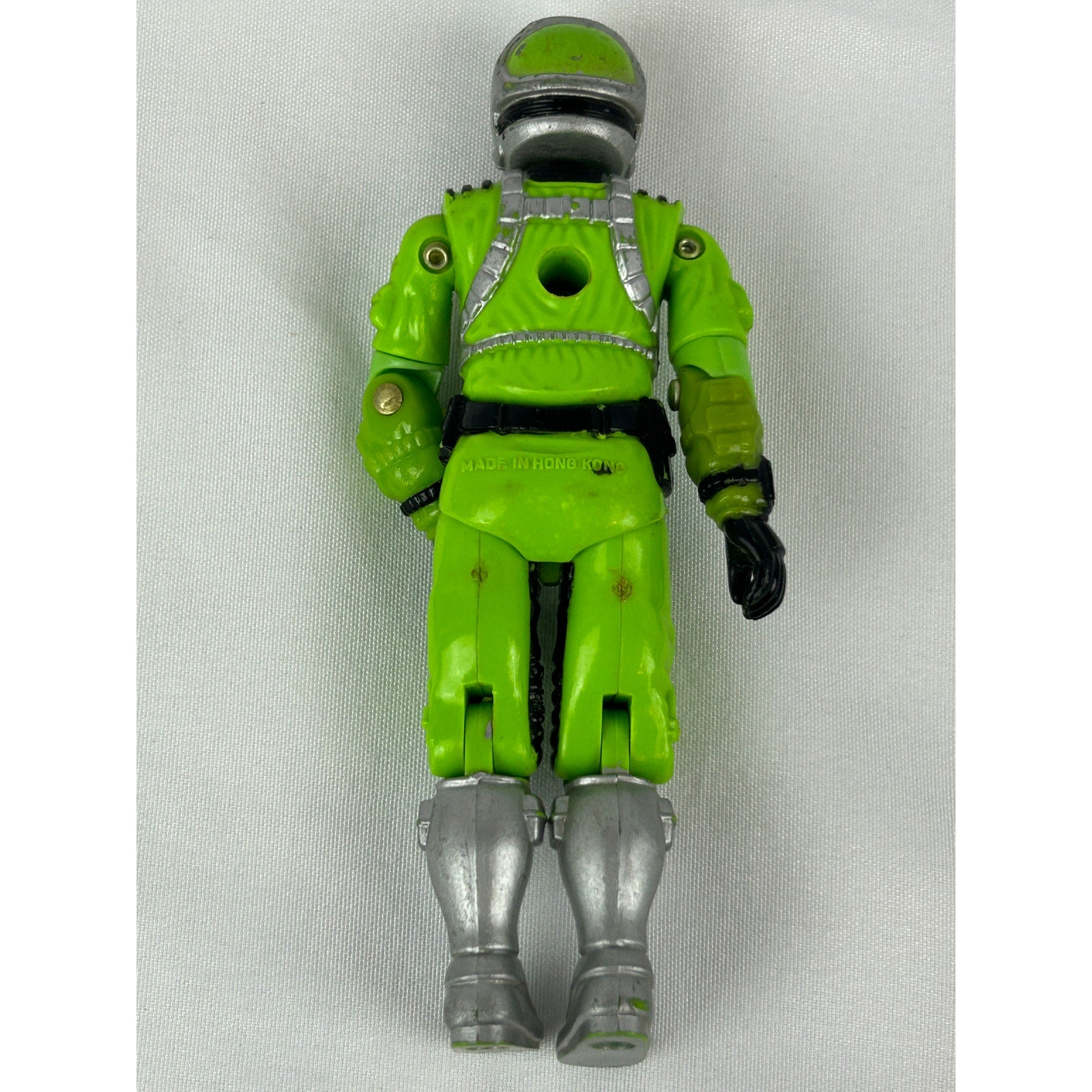 Vintage 1986 GI Joe Sci-Fi Laser Trooper figure with pack hose gun and card