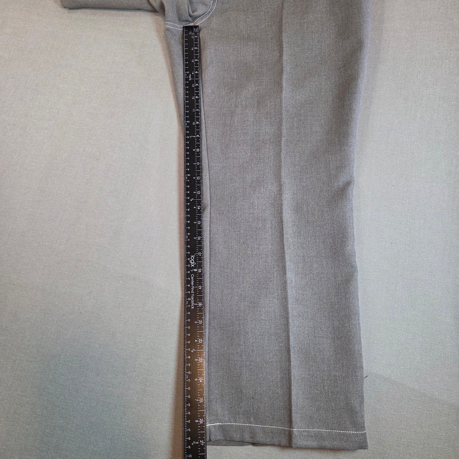 Vintage Haband Men’s 38S Stretch Polyester Pleated Gray Slacks Pants