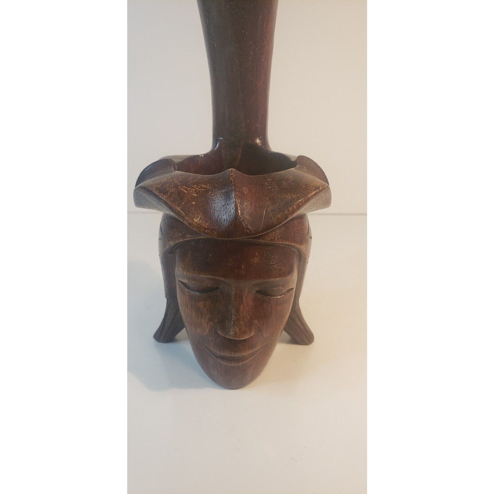 Vintage Igorot Ifugao Philippine Hand-Carved Wood Offering Ladle Bowl 14"