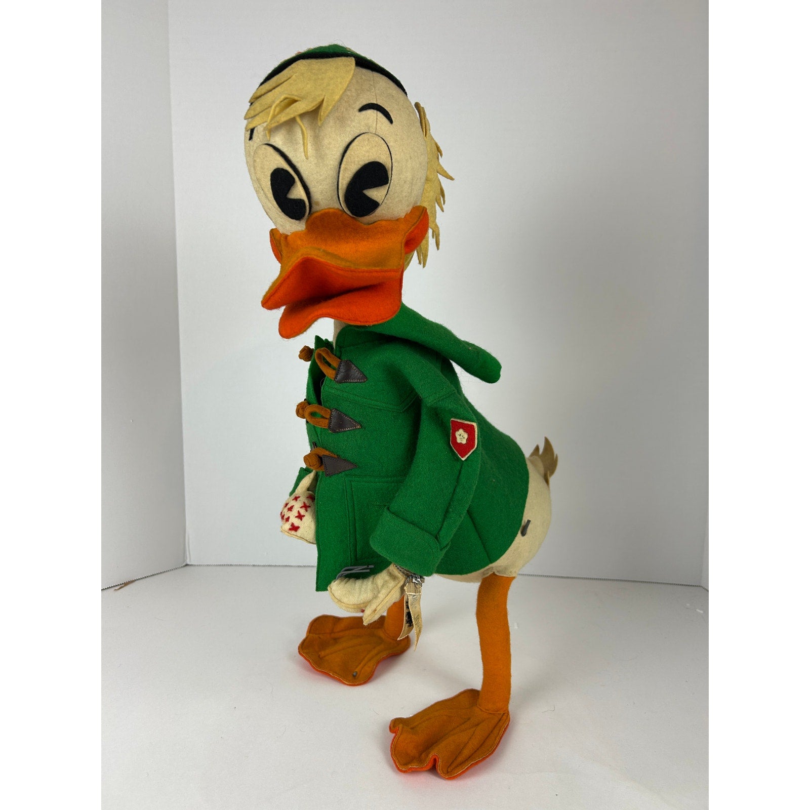Vintage Wool Felt Donald Duck Figure Made in Italy for Saks Fifth Avenue