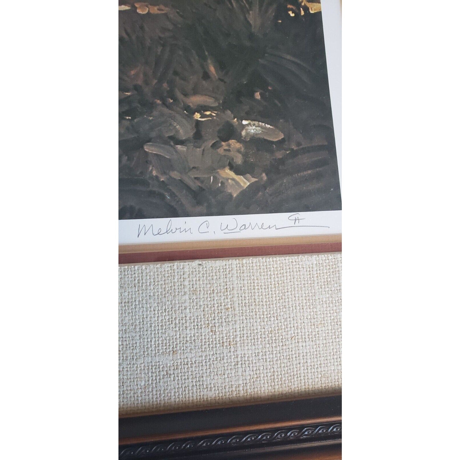 Melvin Warren Remnants of the Herd LE Print 170/500 Framed 30x42 Signed Art
