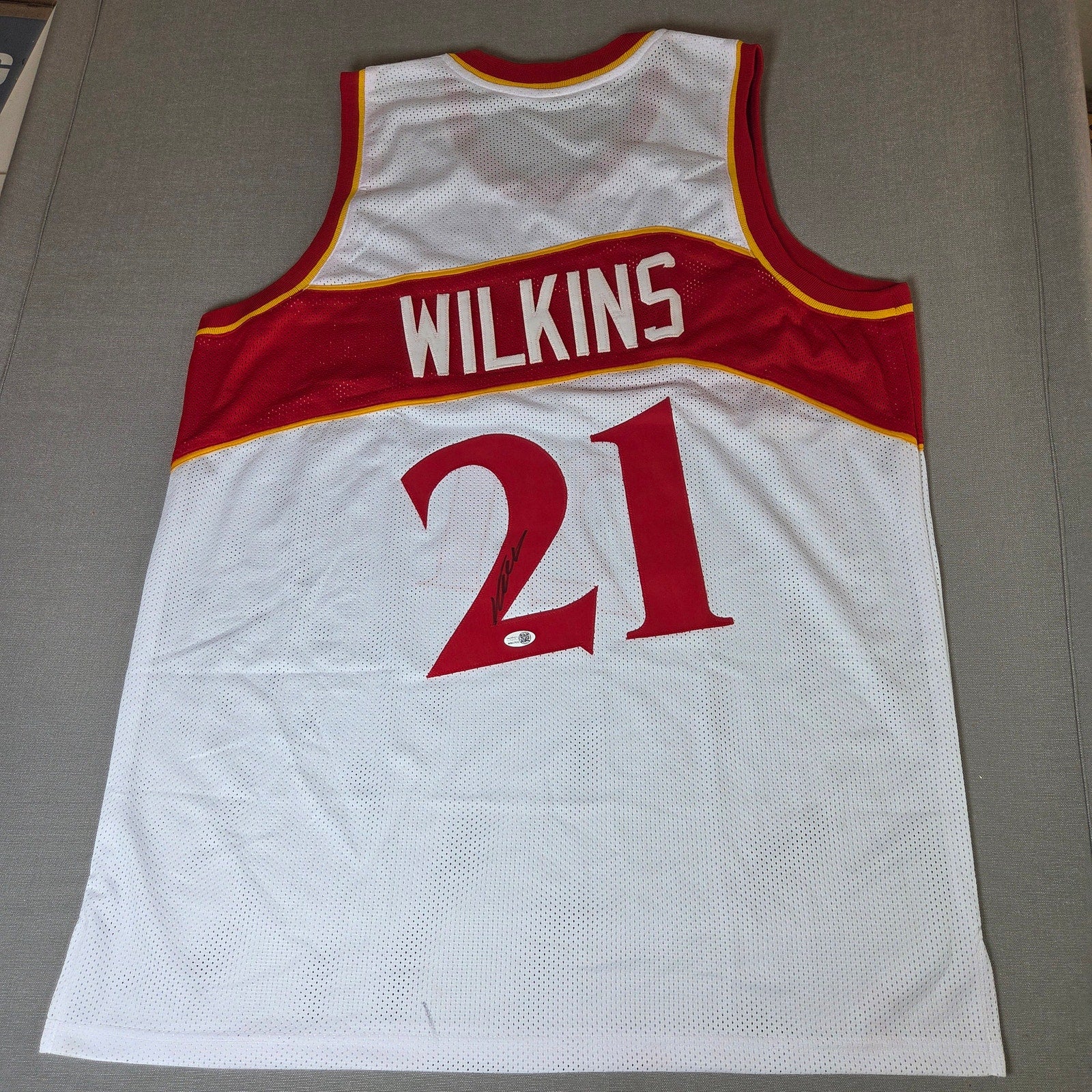 Dominique Wilkins Signed Custom Atlanta Hawks #21 Jersey XL JSA Witnessed