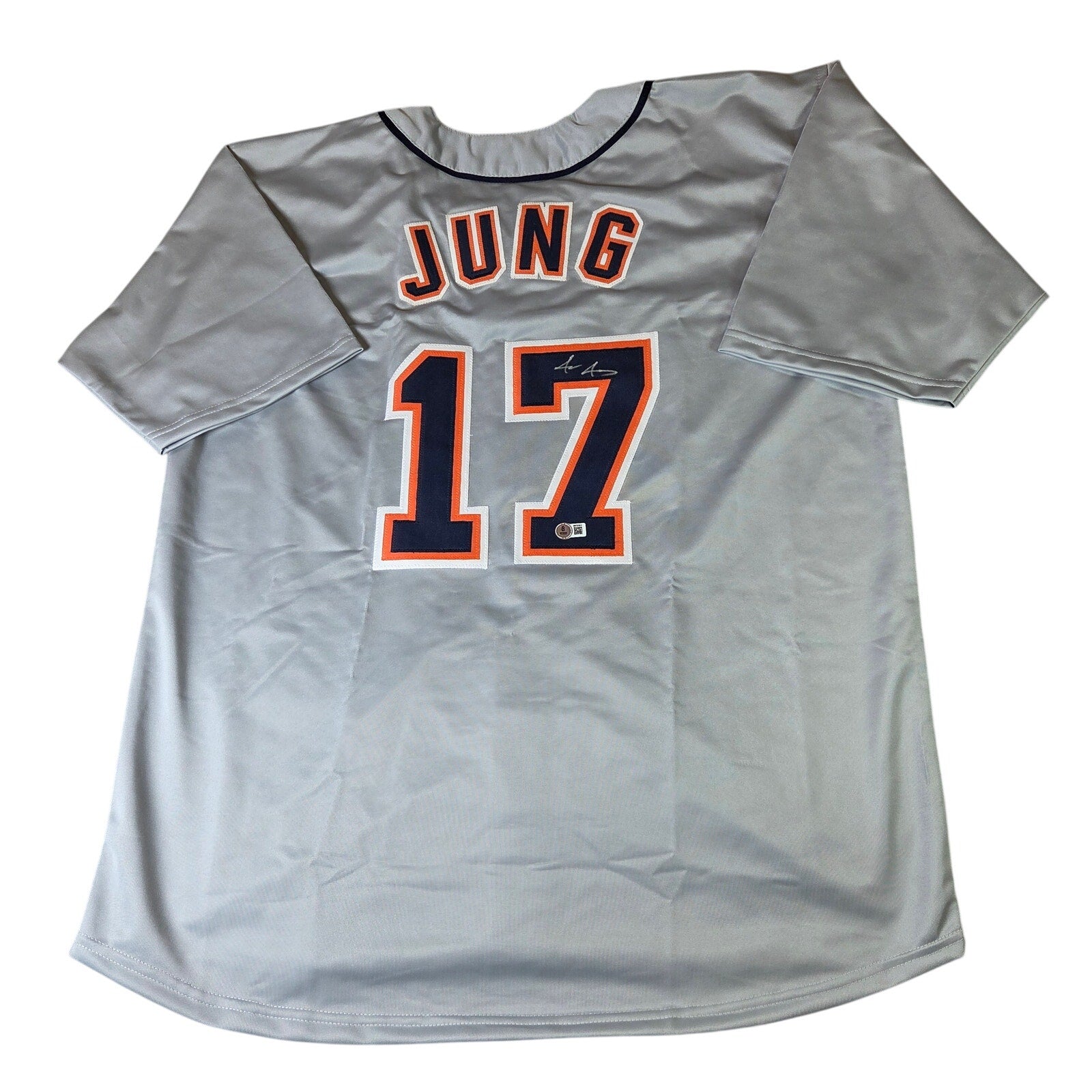 Jace Jung Detroit Tigers Signed Custom Jersey Beckett Witness Autograph