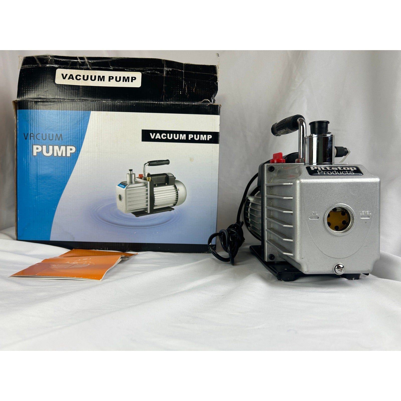 Pitstop XP215 Vacuum Pump Rotary Vane HVAC 110V w Box Oil Manual