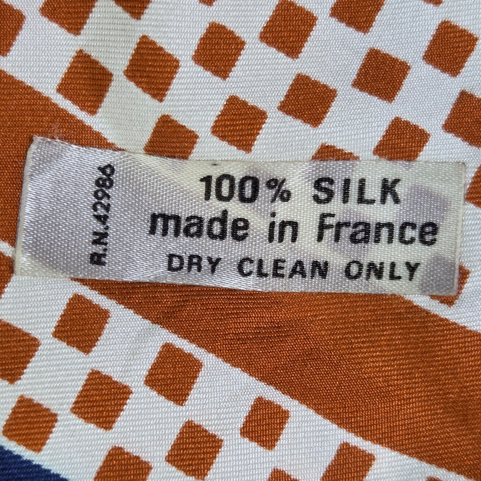 Bonwit Teller Yves Saint Laurent Silk Scarf France Square Vintage YSL Logo
