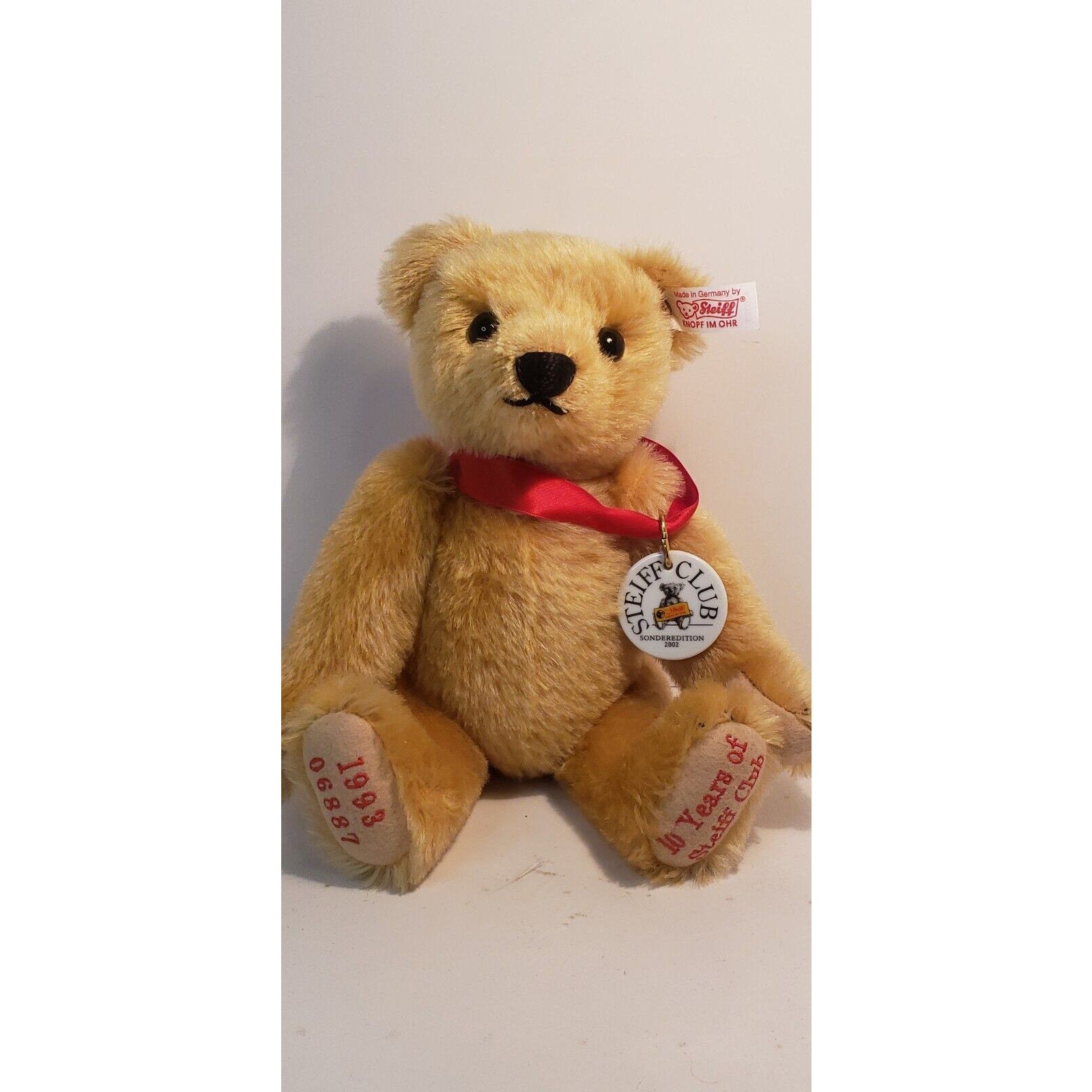 Steiff Club Sonderedition 2002 Teddy Bear 10 Years Anniversary 9" Jointed