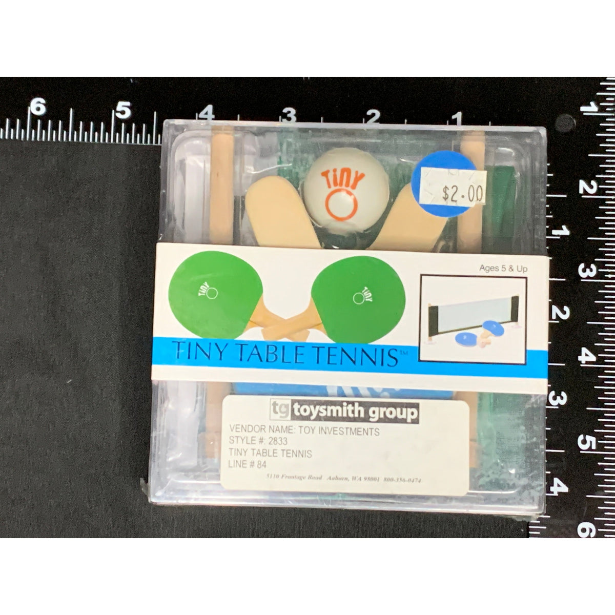 Toysmith Tiny Table Tennis 2004 Mini Ping Pong Set Sealed NOS Item 2833