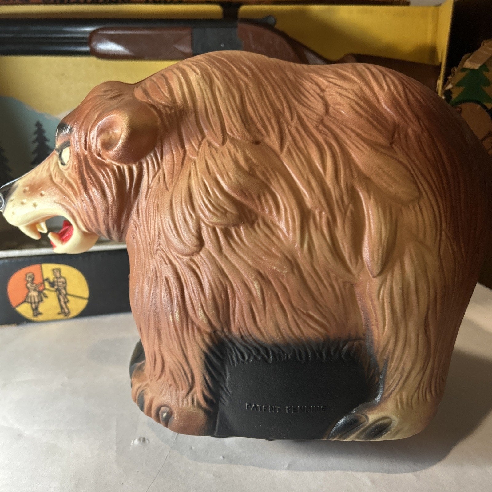 Vintage 1960s Marx Bop-A-Bear Toy G300 With Gun & Box – Incomplete, Untested