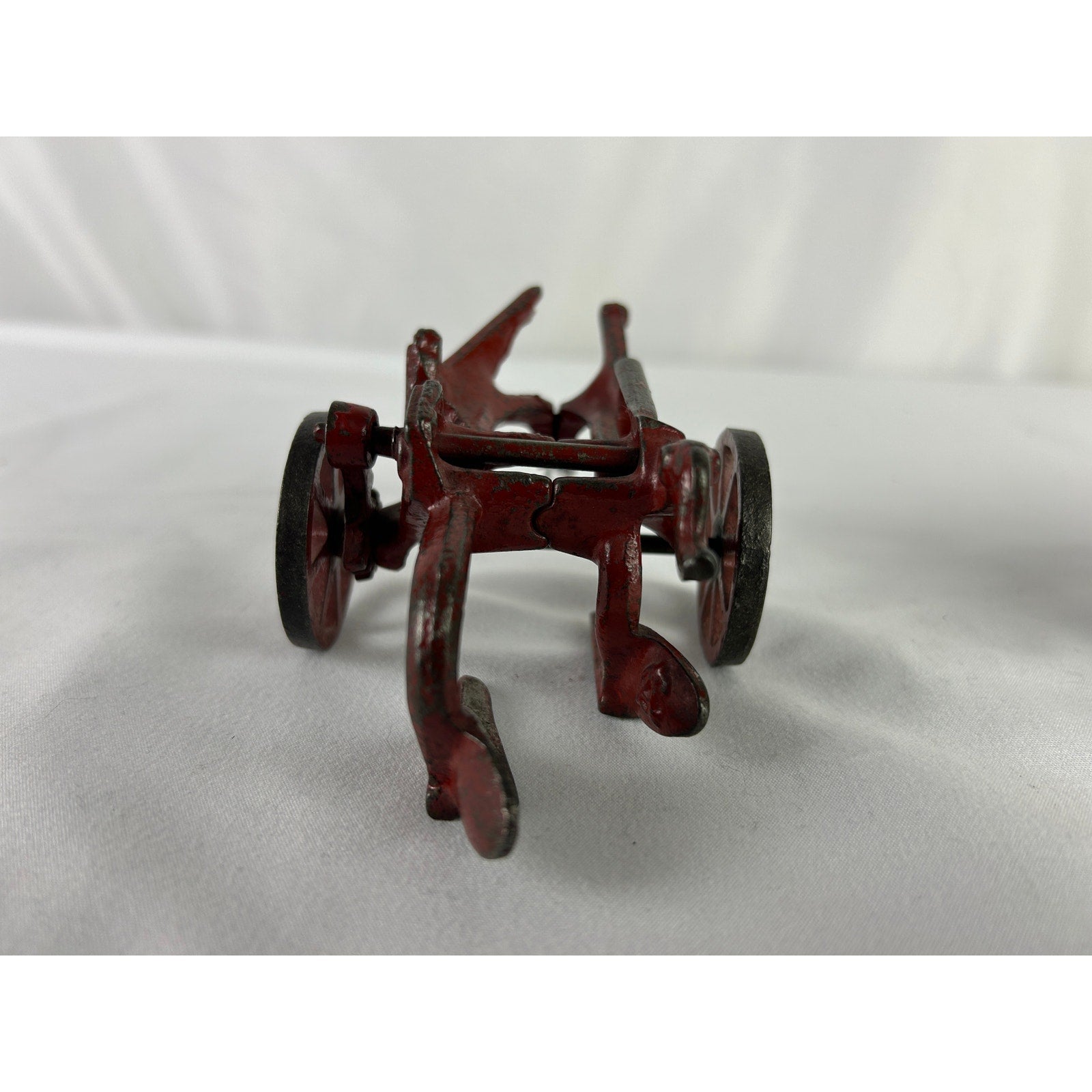Vintage Arcade Cast Iron Farm Tractor and Plow Toy 1920s Era 11 in