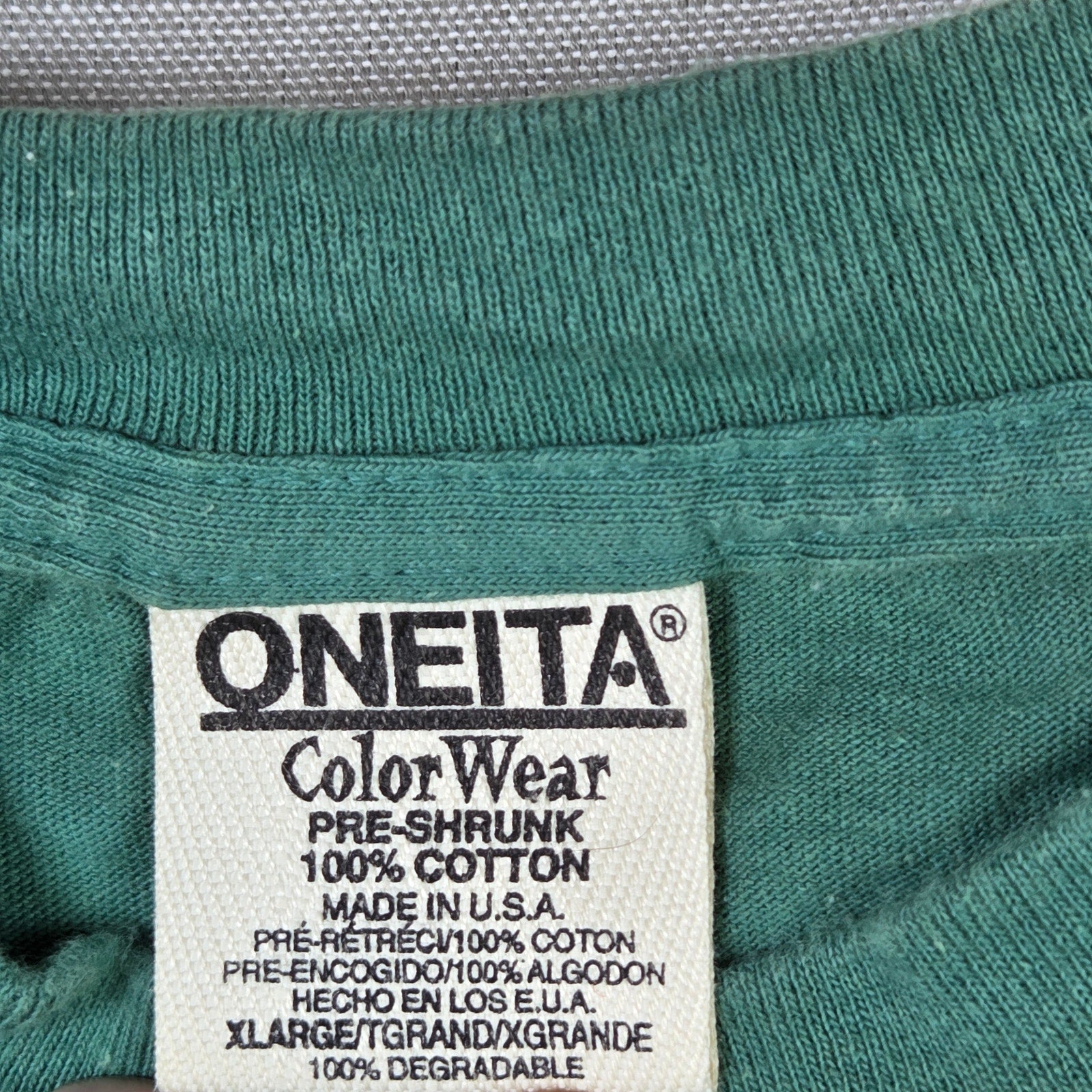 Oneita 1994 Bird Poop Identification Single Stitch USA T Shirt XL Vintage