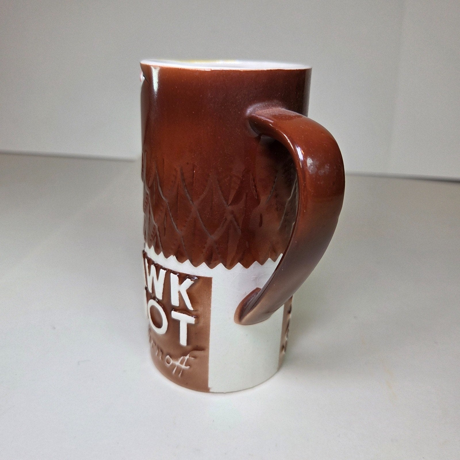 1976 Smirnoff Hawk Shot Eagle Head Mug by McCoy – Vintage Barware 5.25”