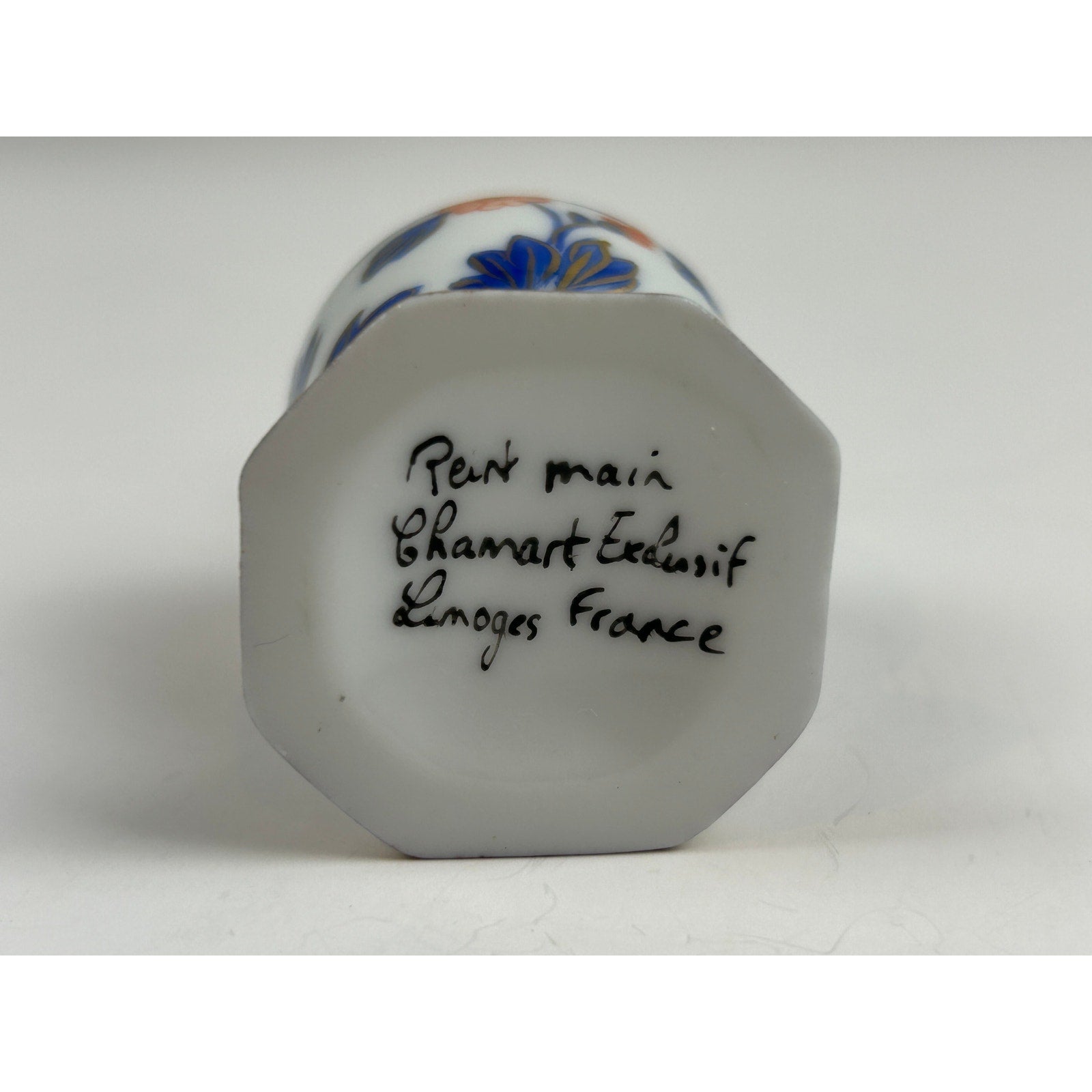 Limoges France Perfume Bottle Trinket Box Charmat Hand Painted Porcelain