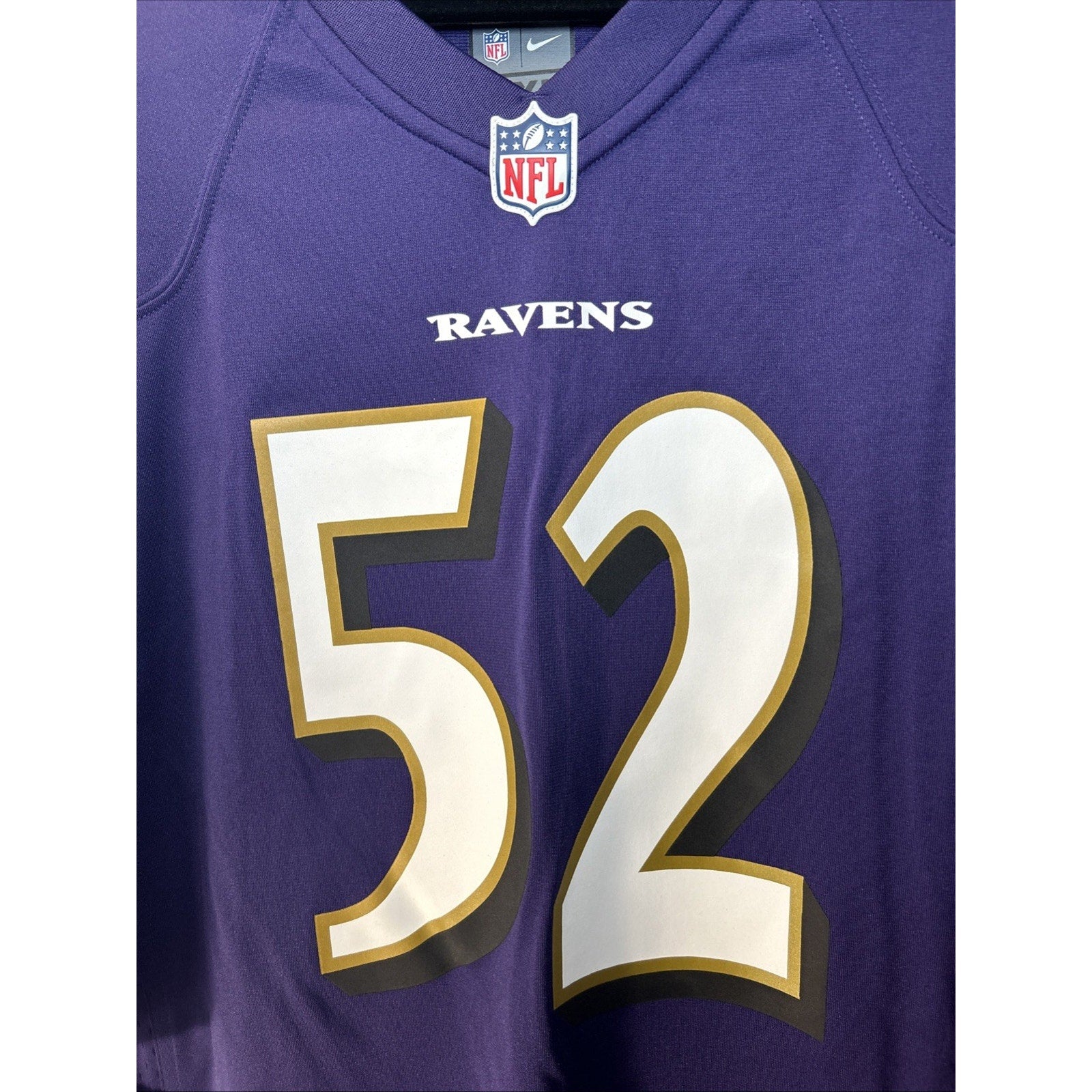 Ray Lewis #52 Baltimore Ravens Nike NFL On Field Size 2XL Jersey NWT