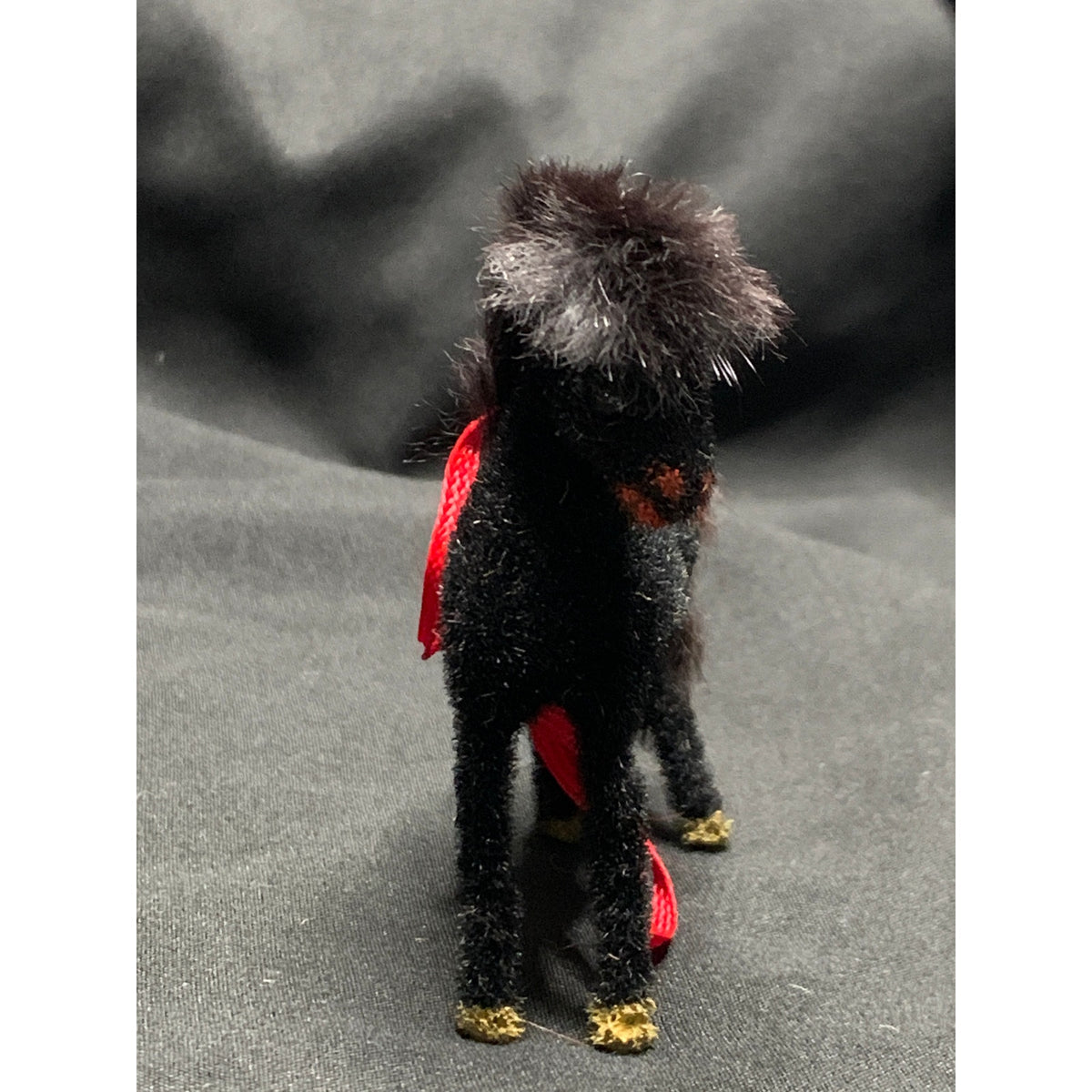 Vintage Wagner Handwork Black Flocked Horse West Germany 1983-1990