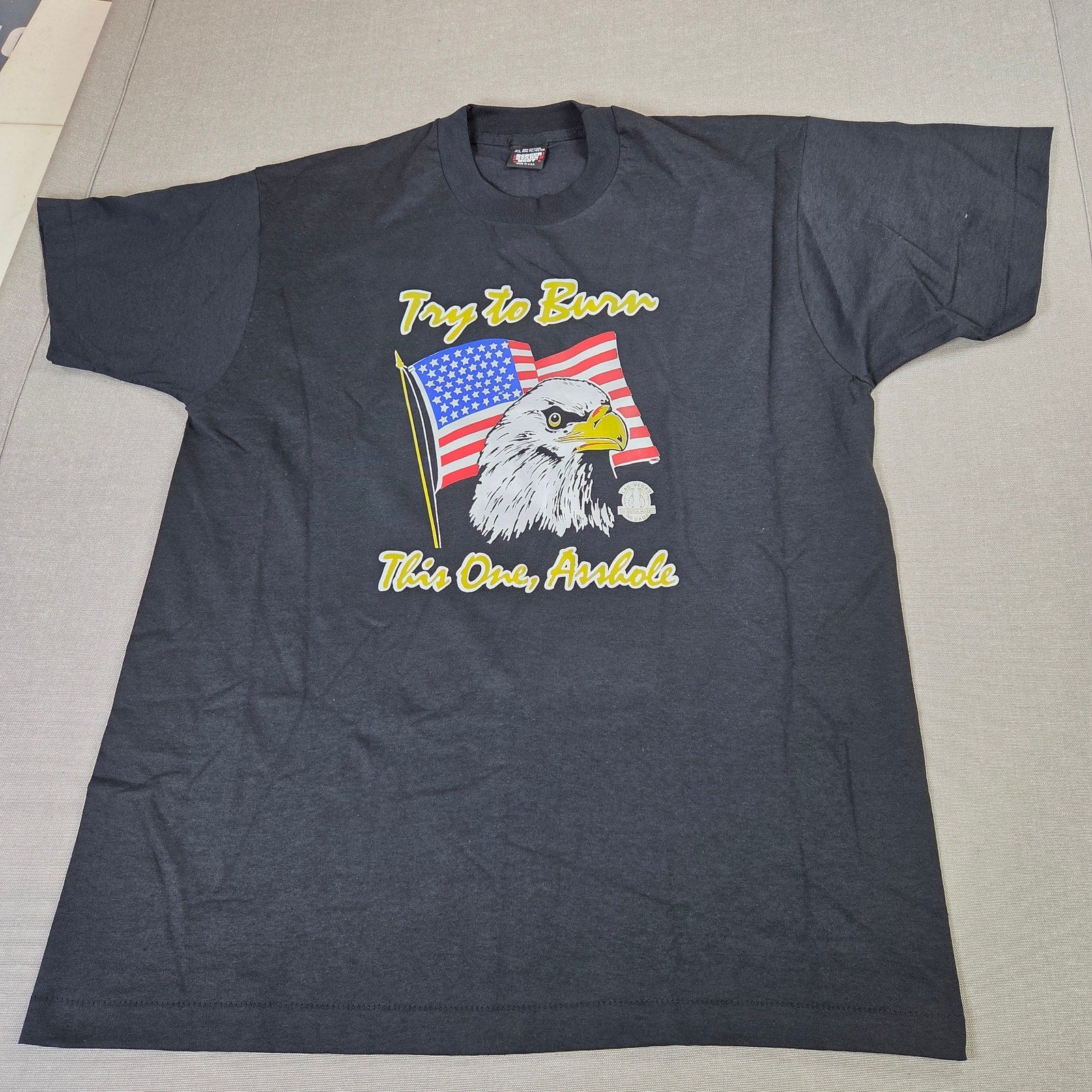 Screen Stars Sturgis 1990 Vintage Tee Shirt XL USA Made Bold Tee Single Stitch