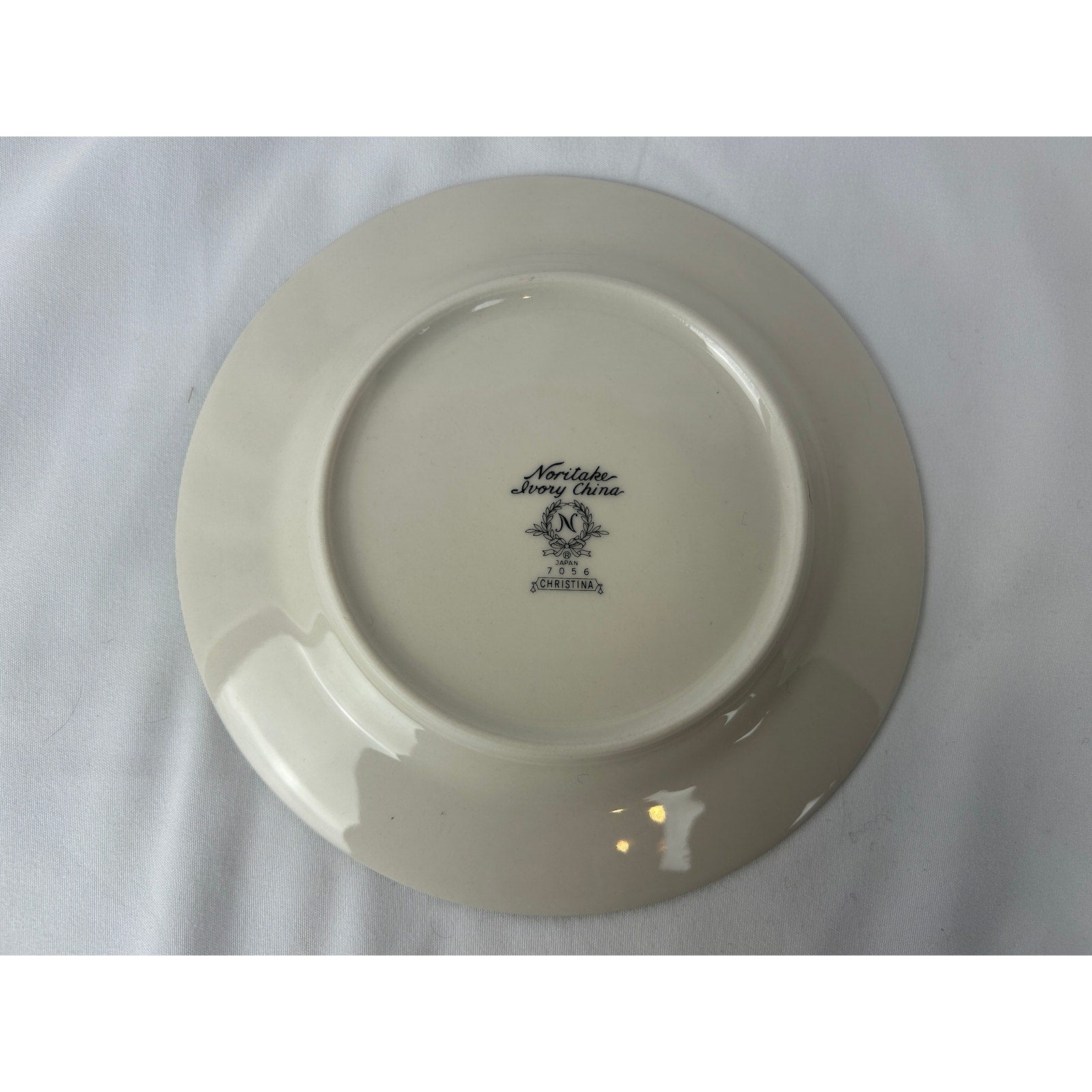 Noritake “Christina” Ivory China Plate 6.25 in Bread/Dessert Floral Silver Trim