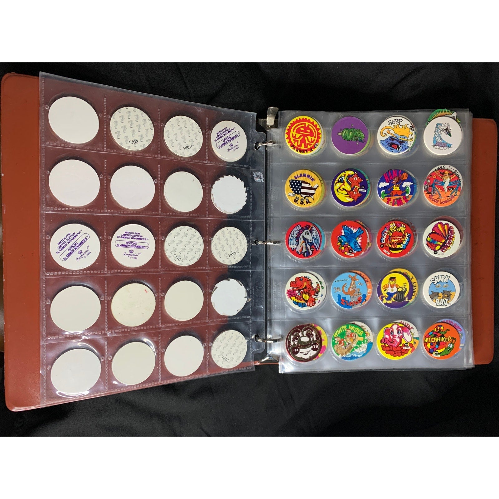 Vintage 1990s POG Collection Binder 350+ POGs Holographic Slammers Mixed Lot