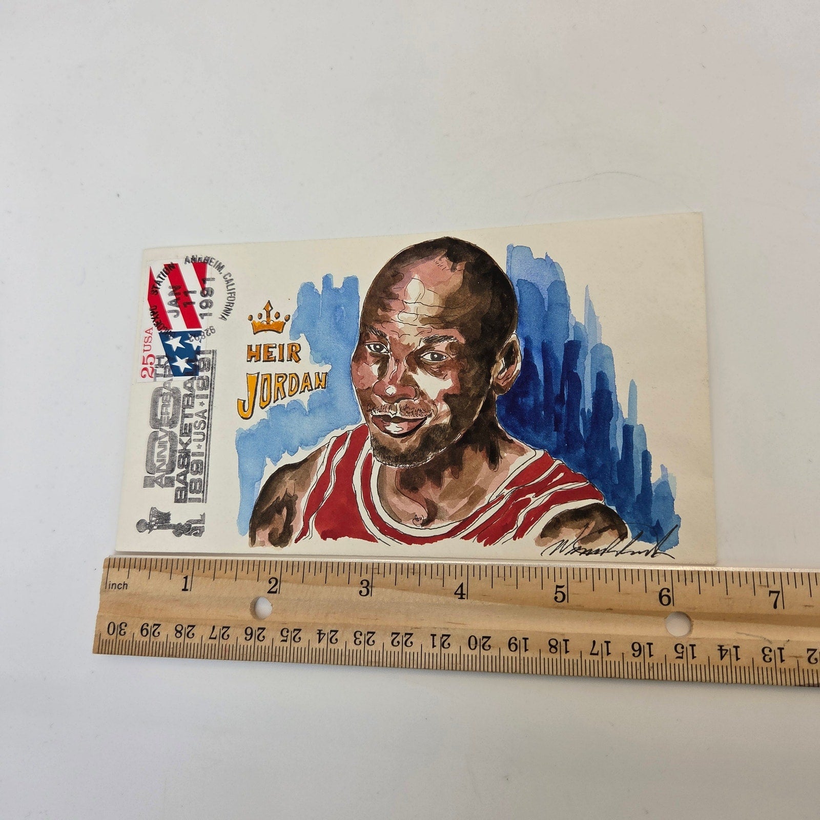 Michael Jordan Heir Jordan 1991 Wild Horse Cachet #53/150 Envelope Art Cover