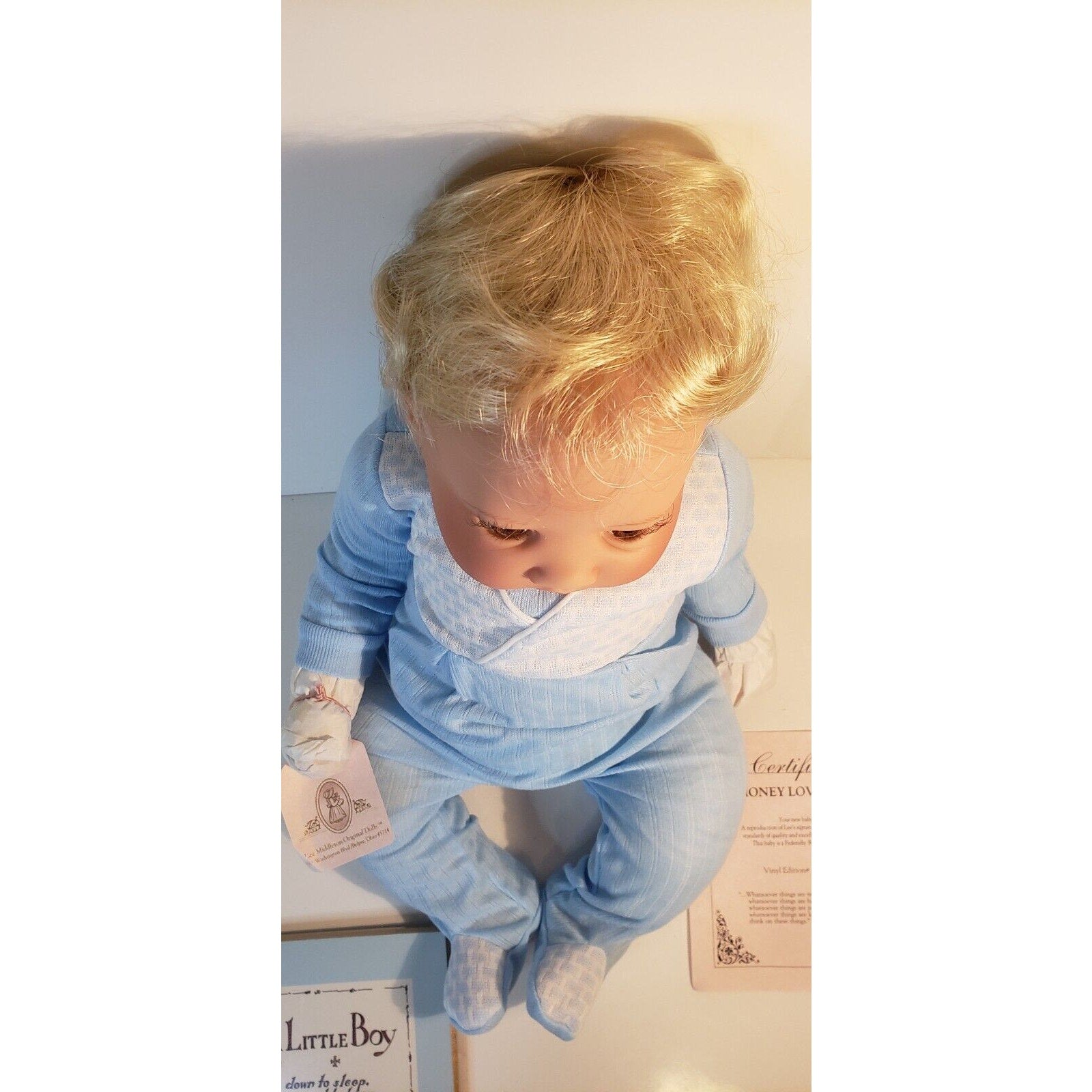Lee Middleton Honey Love Awake Boy Doll 1997 NIB LE /2000 COA Answered Prayer