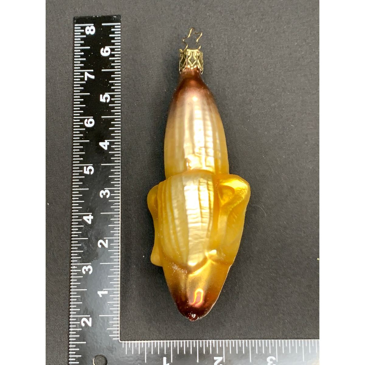 Vintage Glass Vegetable Christmas Ornaments OWC Inge Glas Germany Lot of 6