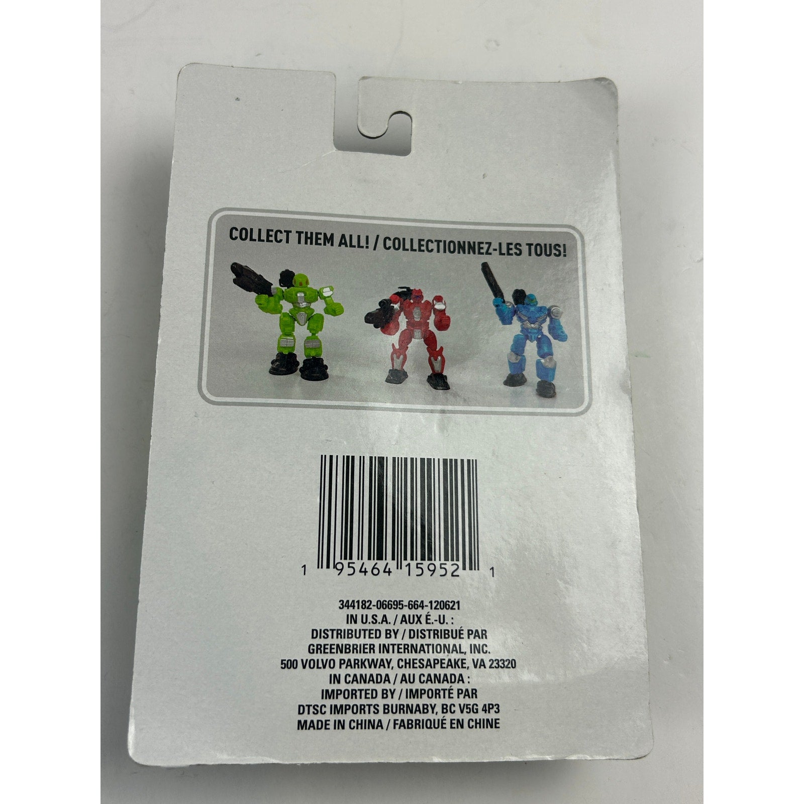 Your Action Hero Robot Figure Green 3pc Movable Arms Legs Carded New