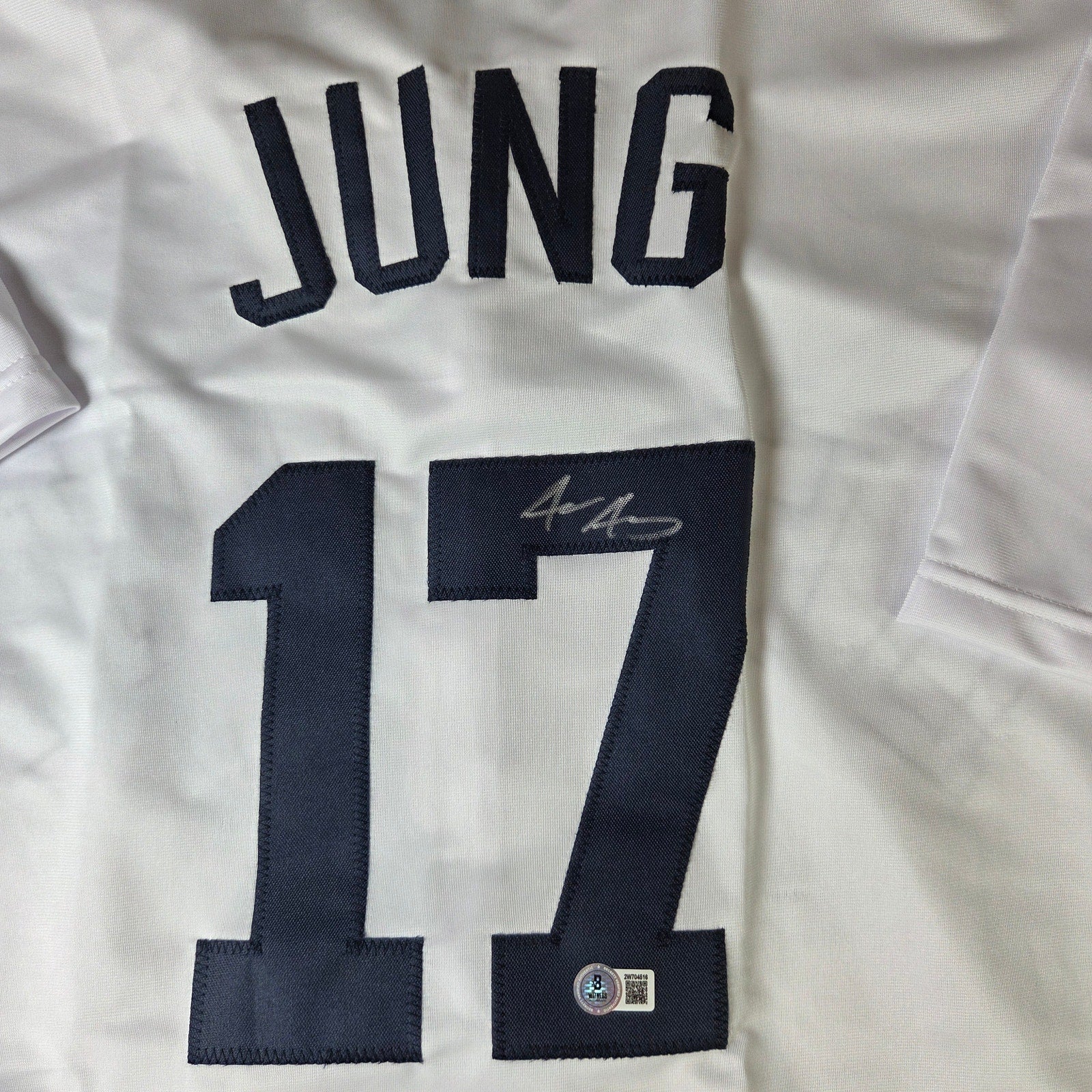 Jace Jung Detroit Tigers Signed Custom White Jersey Beckett Witness Autograph