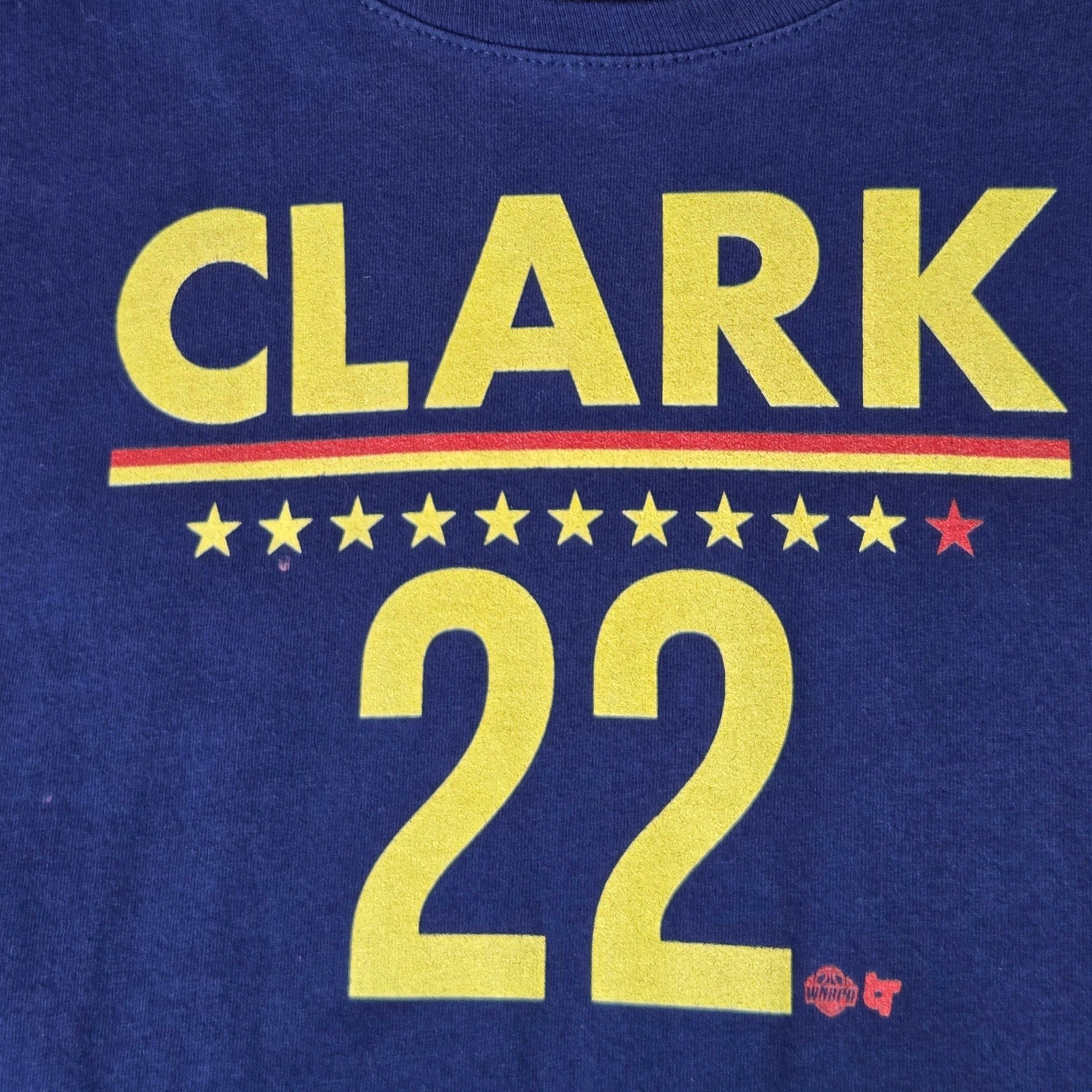 Caitlin Clark #22 Womens Large T Shirt Port & Company Blue Cotton