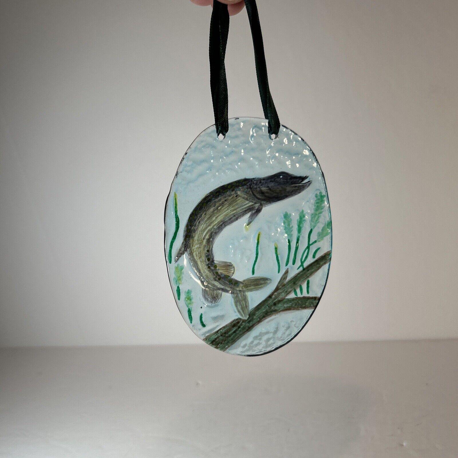 Fishing Glass Sun Catcher Ornament – Northern Pike Fish Holiday Decor