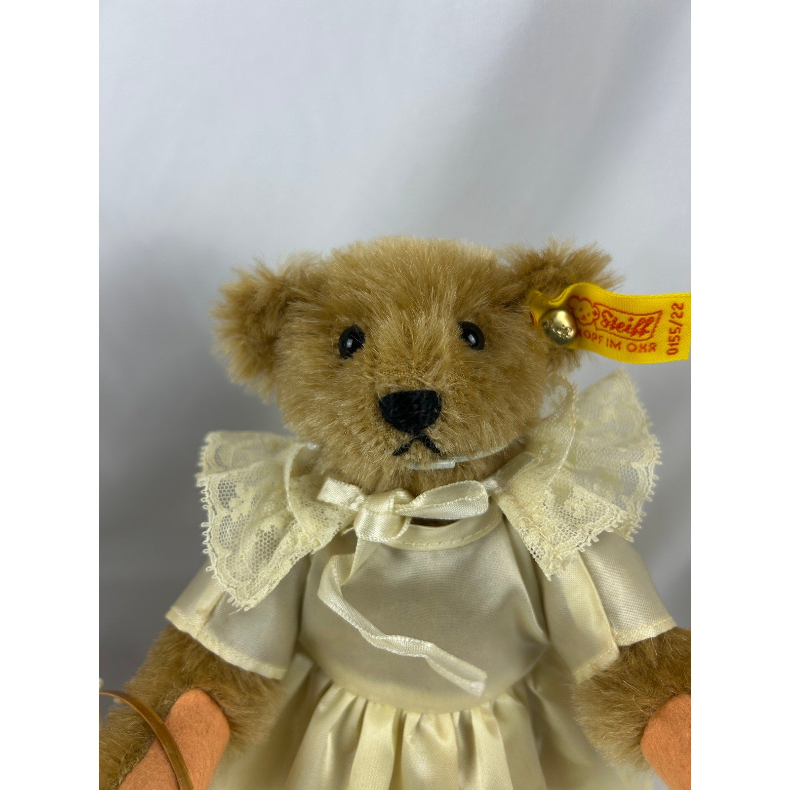 Steiff Flower Bearer 0155 22 Strong Museum Bear w Box Vintage Mohair