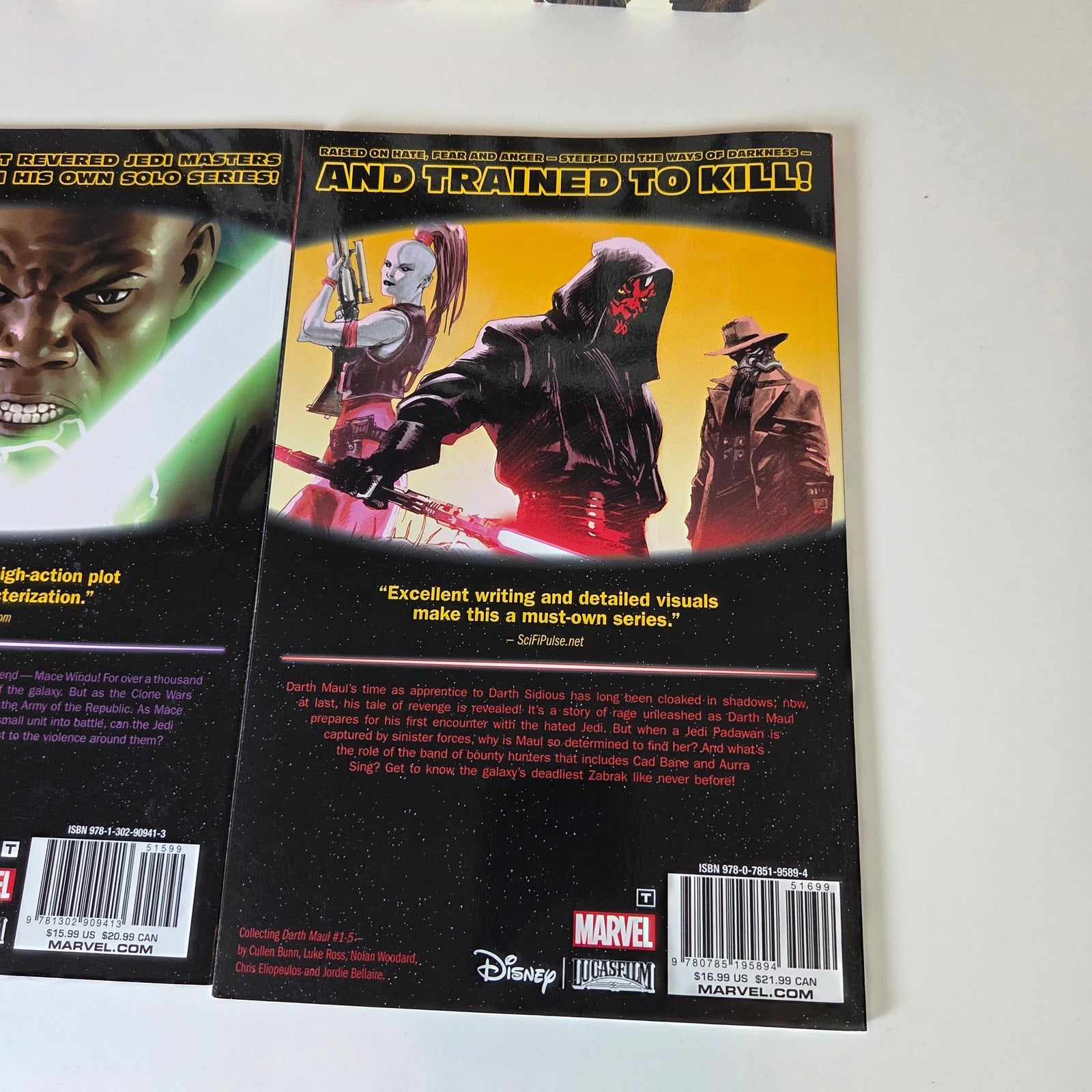 Star Wars Book & Marvel Comic Lot Alien Archive Mace Windu Darth Maul (3)