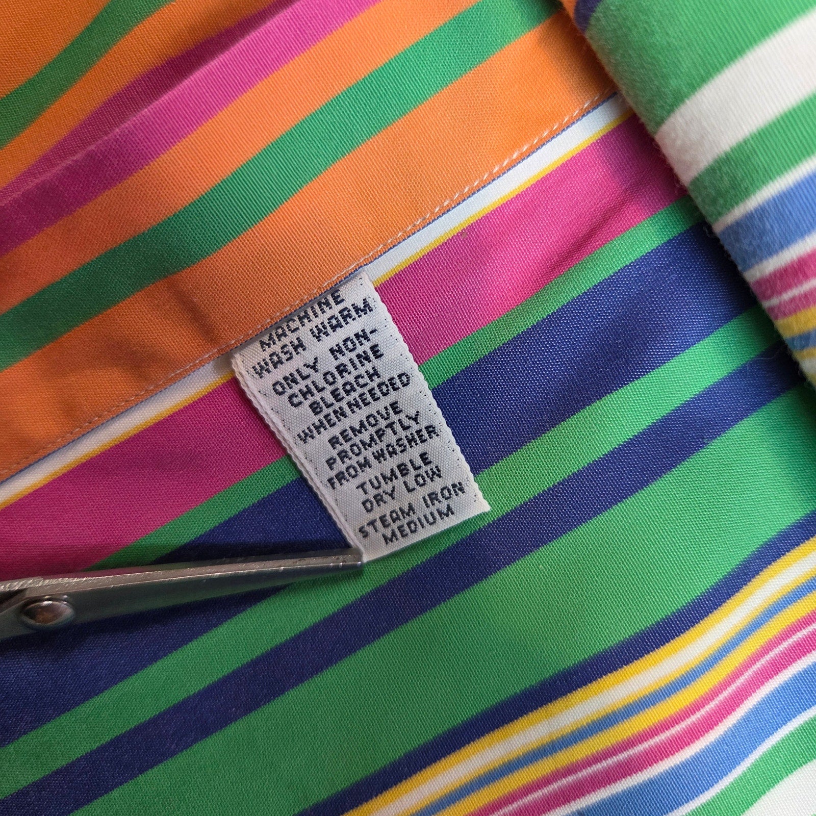 Polo Ralph Lauren XL Multicolor Stripe Button Up Cotton Regent Fit Shirt