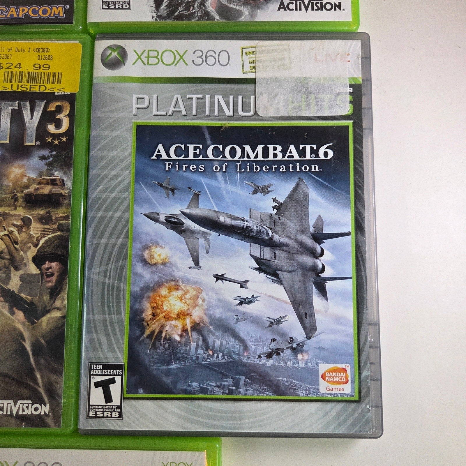 Xbox 360 Lot of 5 Games Shooter Action Adventure Bundle COD3 Res. Evil + more