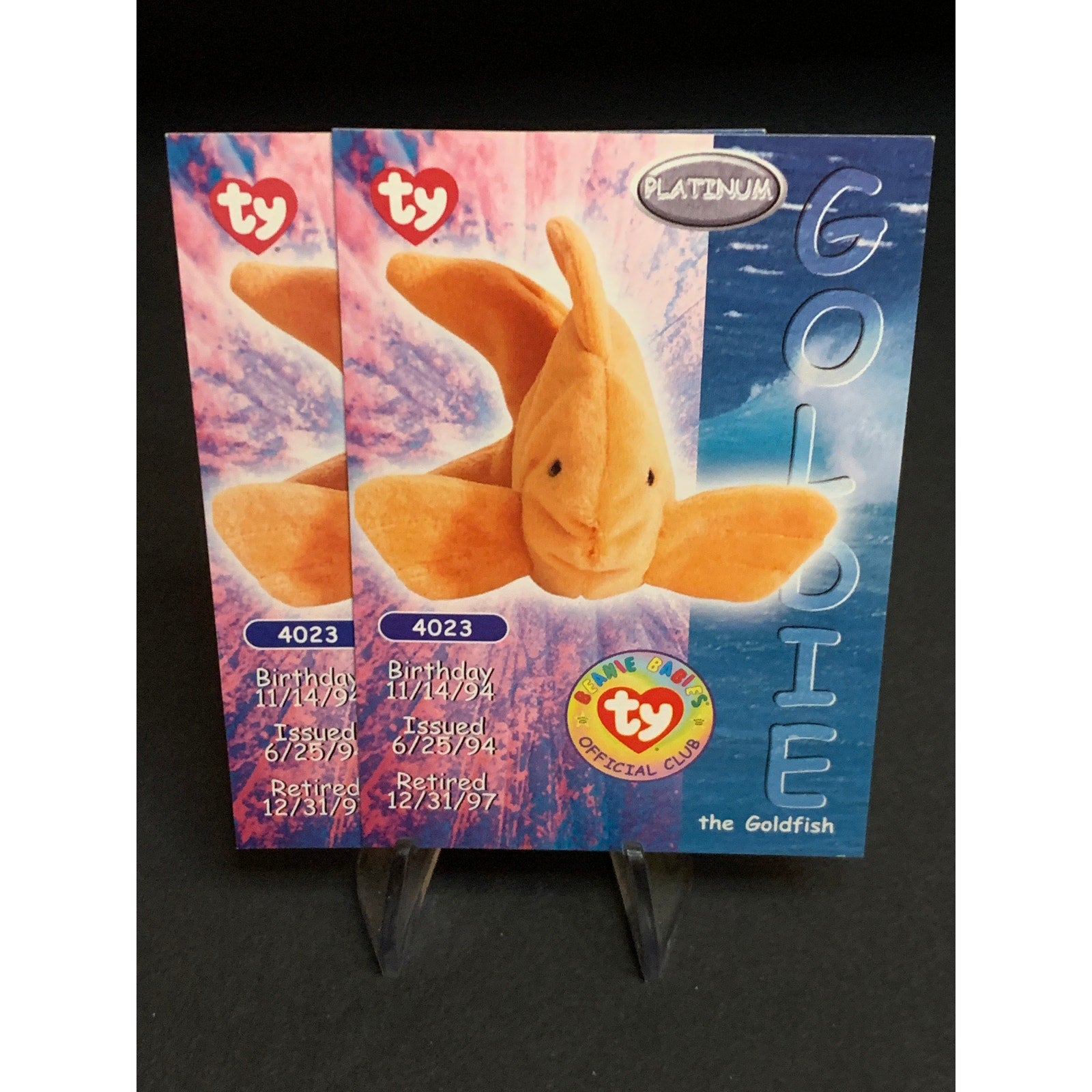 1999 Topps Ty Beanie Babies Platinum Vertical Card Lot Of 7 NM Cards