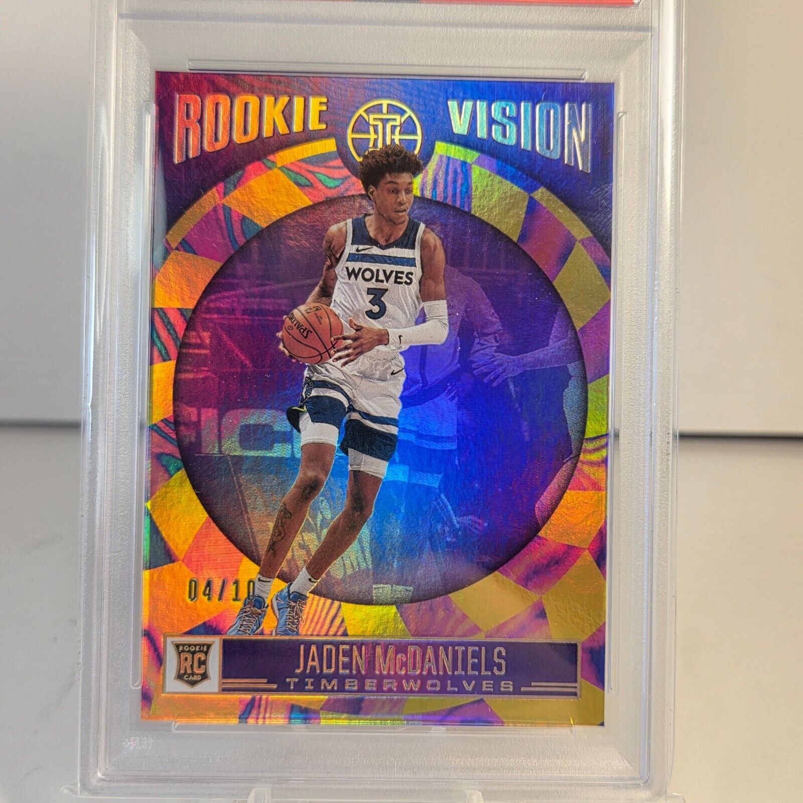 2020 Panini Illusions Jaden McDaniels Gold 4/10 PSA 10 Pop 1 Rookie