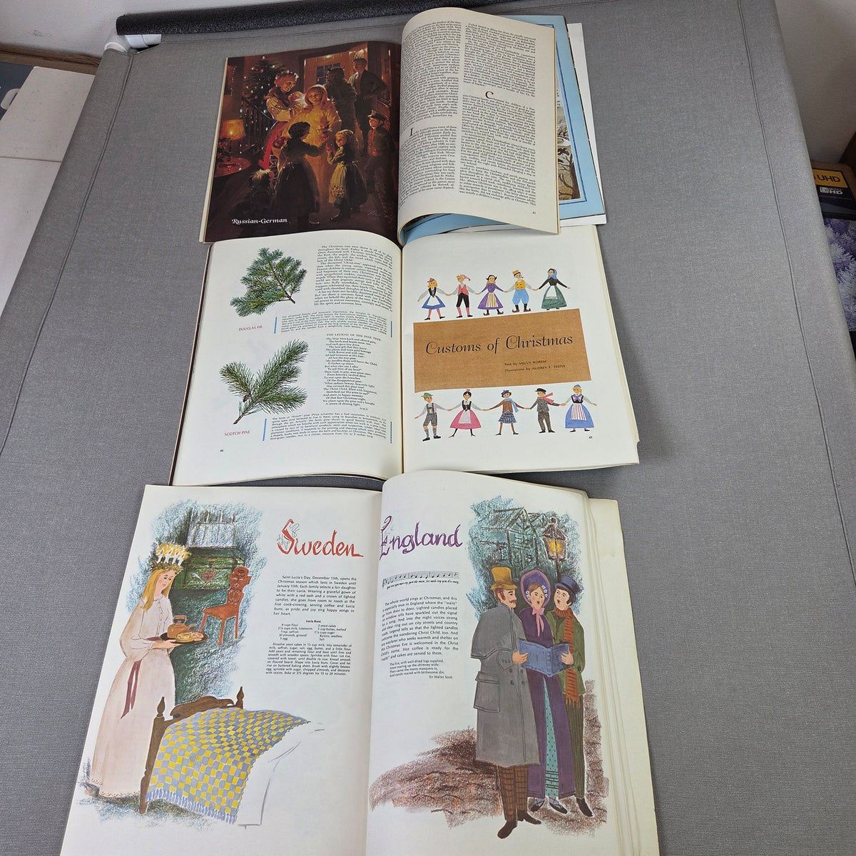Vintage Christmas Annual Holiday Books Lot Augsburg Vol 37 40 44 1967 1970 1984