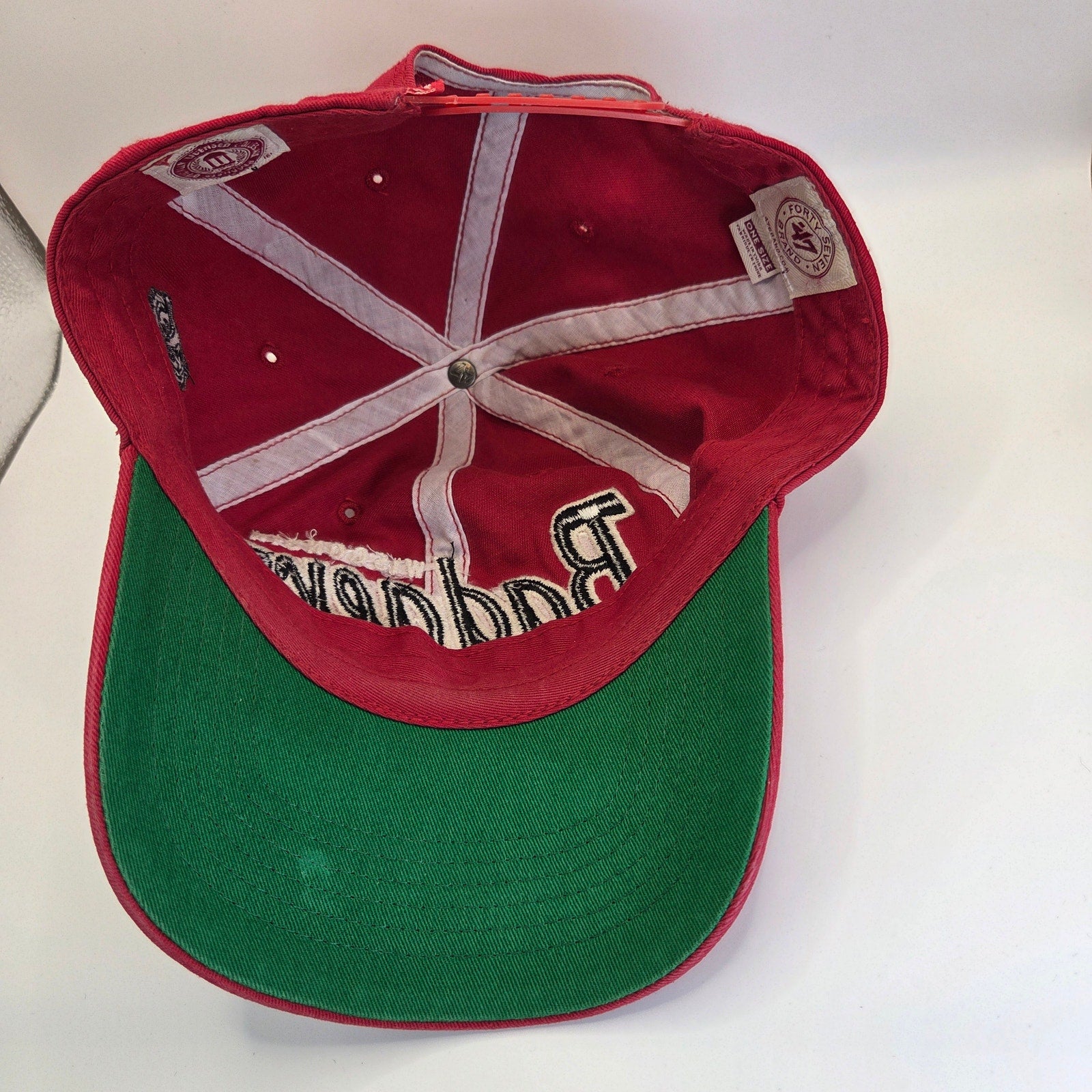 Wisconsin Badgers Snapback Hat ’47 Brand Red Adjustable Cap NCAA Cotton Vintage