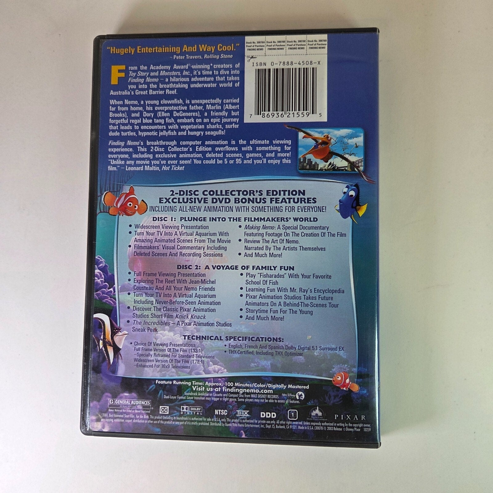 Finding Nemo (DVD, 2003, 2-Disc Collector's Edition)
