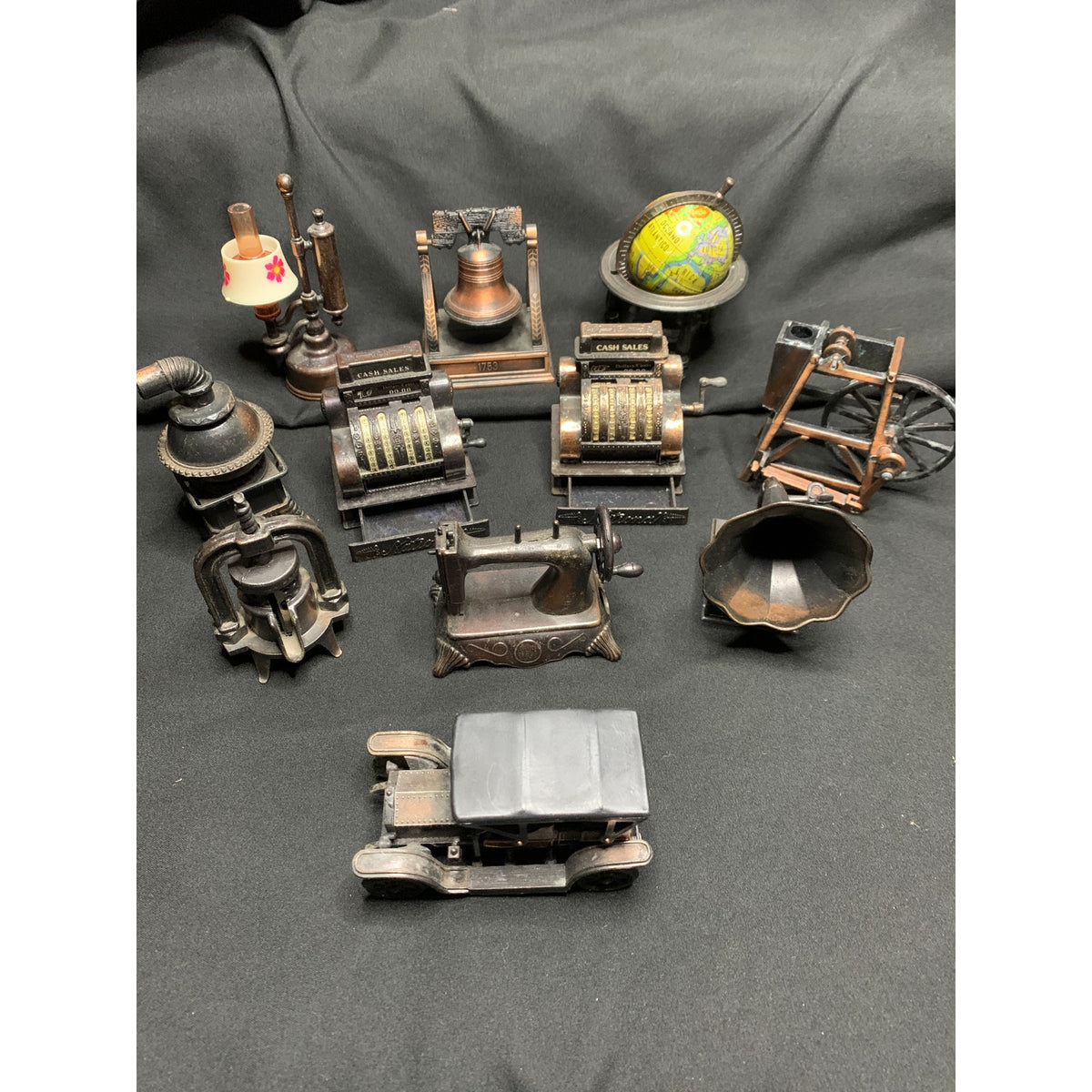 Vintage Metal Pencil Sharpeners Lot of 11 Hong Kong China Moving Parts