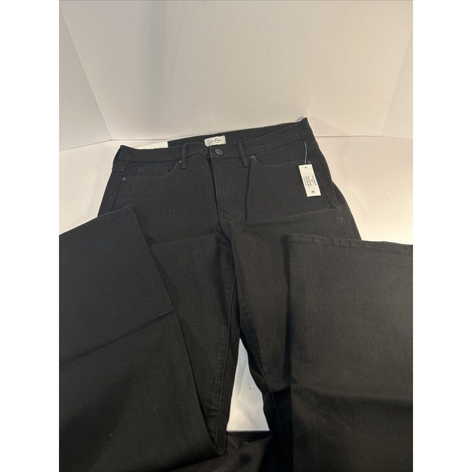 Jessica Simpson Boot Cut Jeans Womens 12/31 Mid Rise Black Stretch Denim NWT