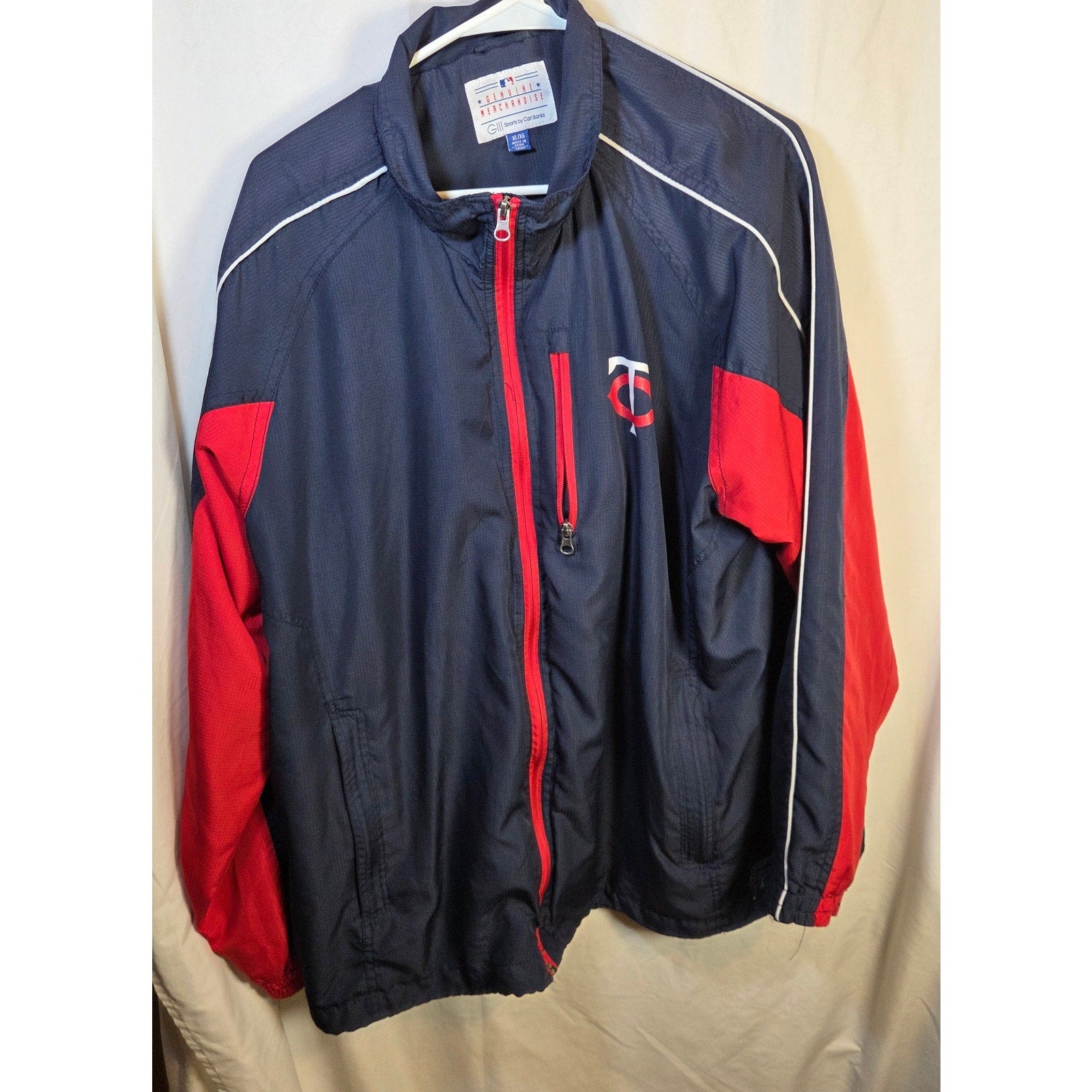 Minnesota Twins MLB GIII Sports Windbreaker Jacket XL Blue Red
