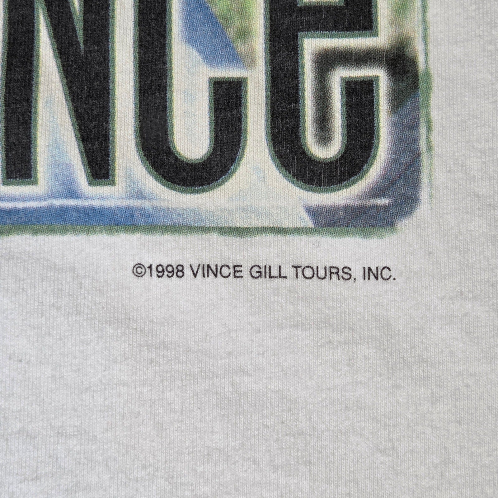 Vince Gill 1998 Tour T Shirt Vintage Country Music XL Fruit of the Loom