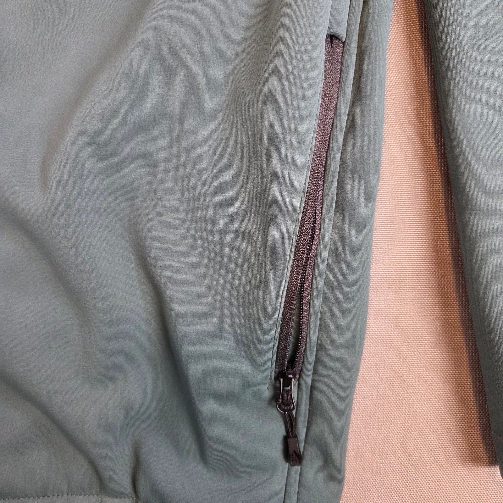 Spyder Men’s XL Hooded Full Zip Jacket Green Black Polyester