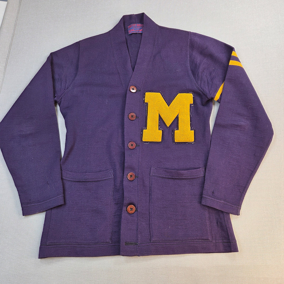1940s King Sportswear Merrill High School Varsity Letter Sweater Size 38