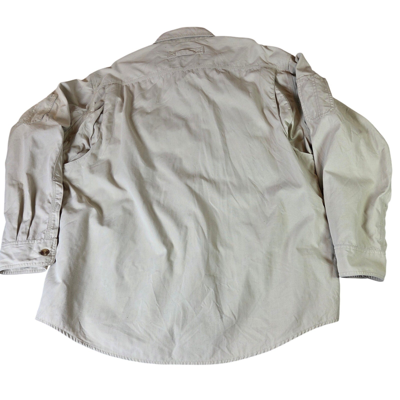 Duluth Trading Co XL Nylon Work Shirt Vented Utility Button Down